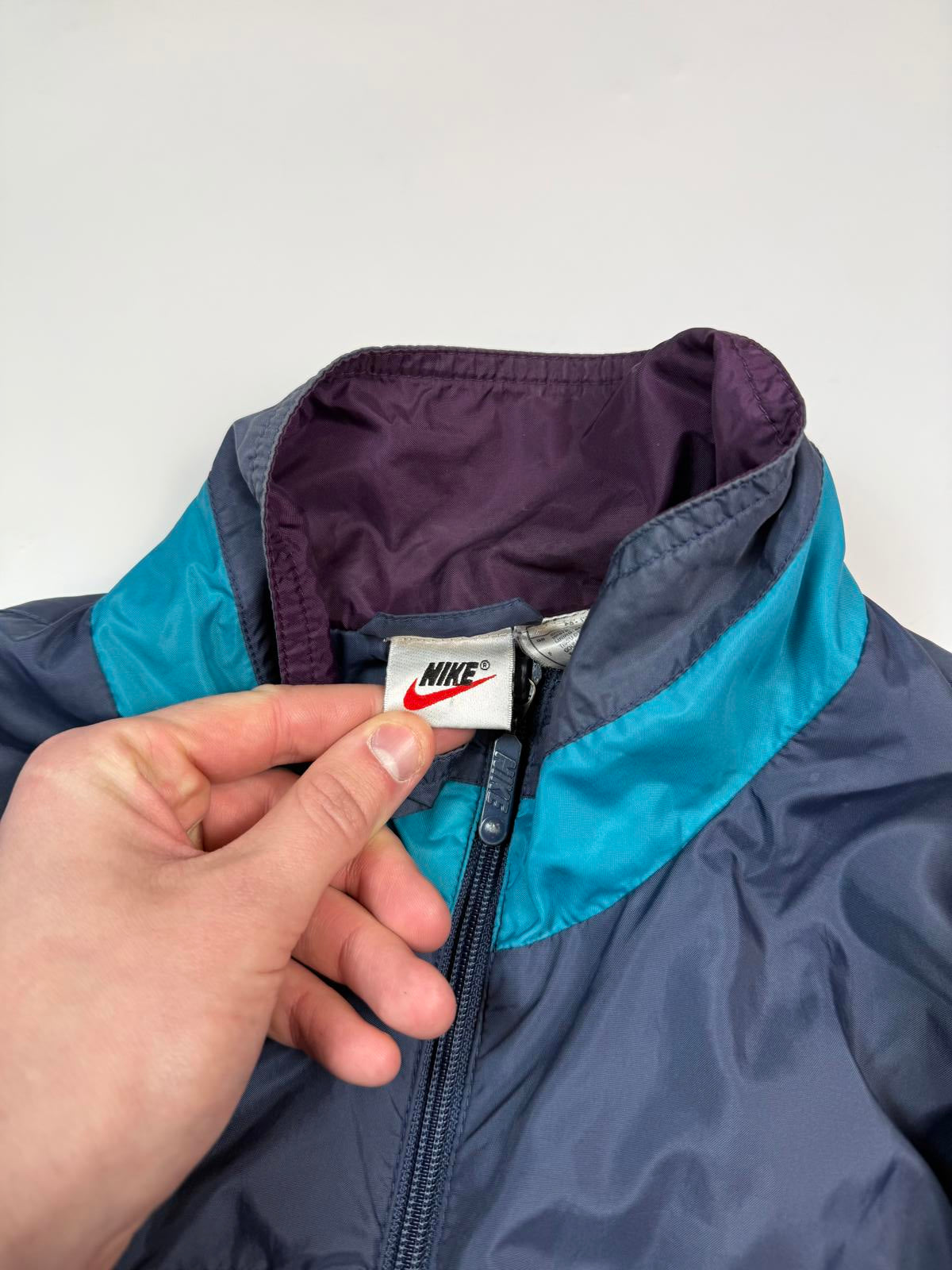 Vintage 90s Nike colour block track jacket (L)