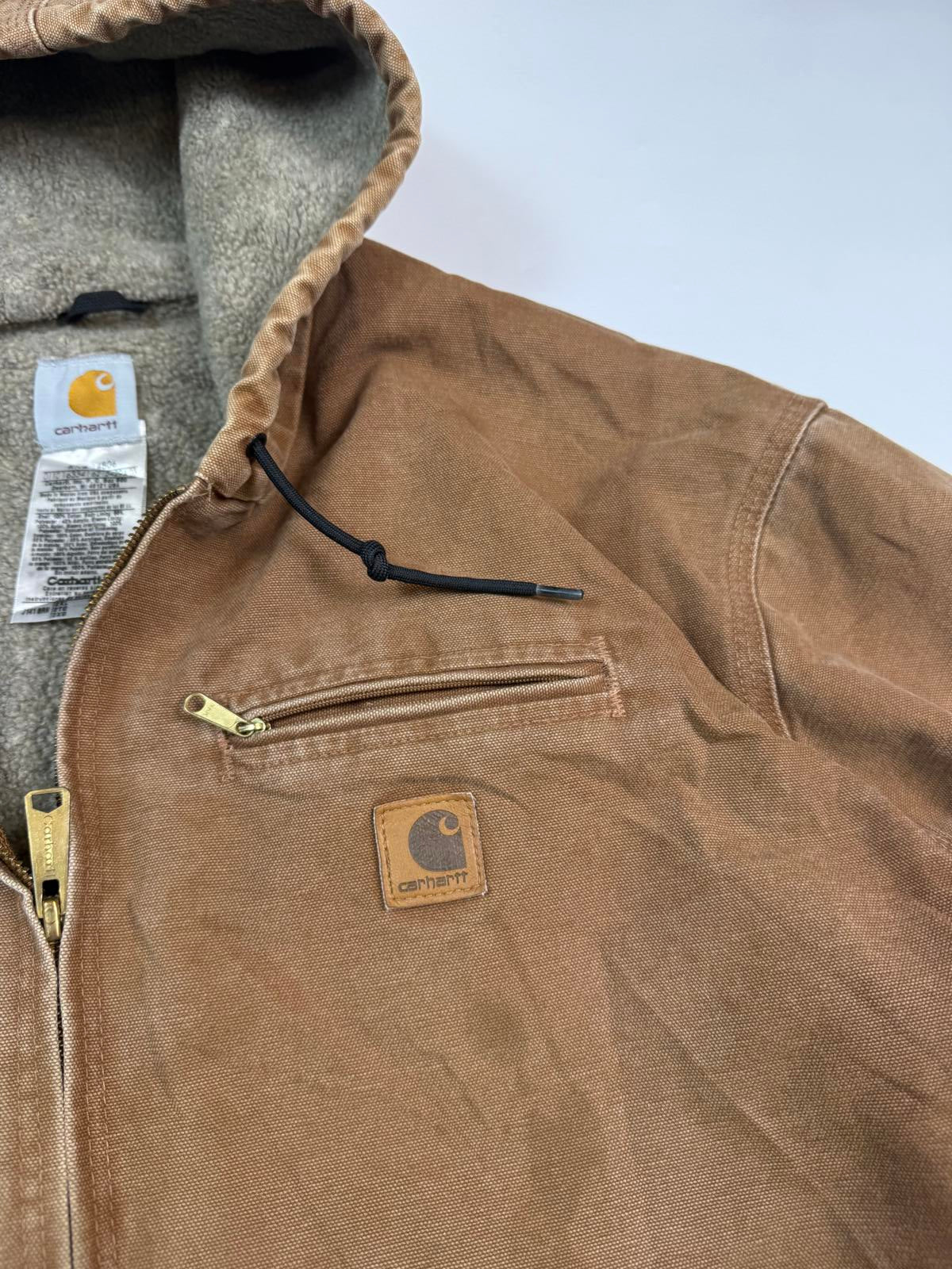Carhartt fleece lined hooded workwear jacket (XXL)