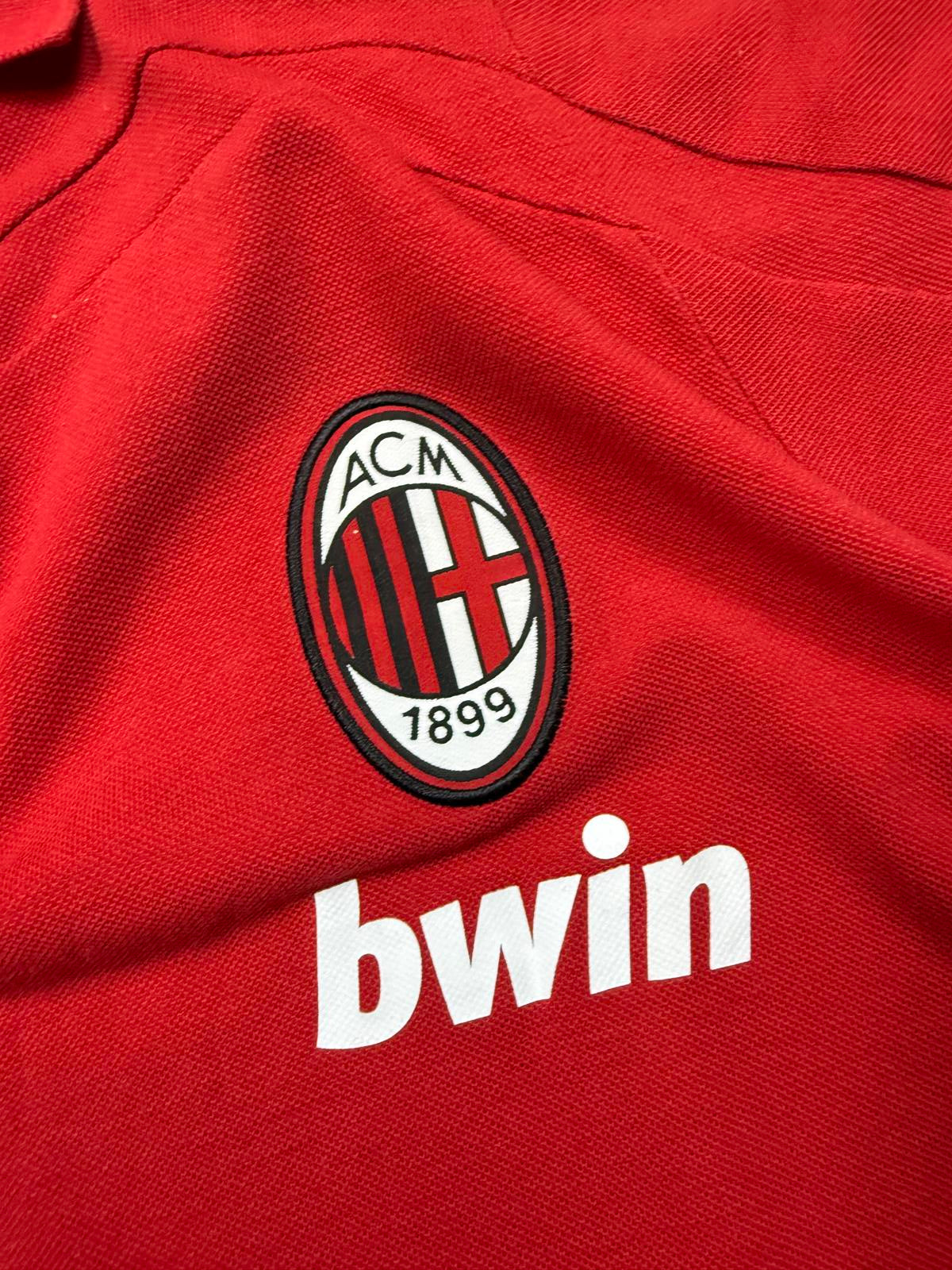 Vintage AC Milan 2009/10 Adidas football polo shirt (M)