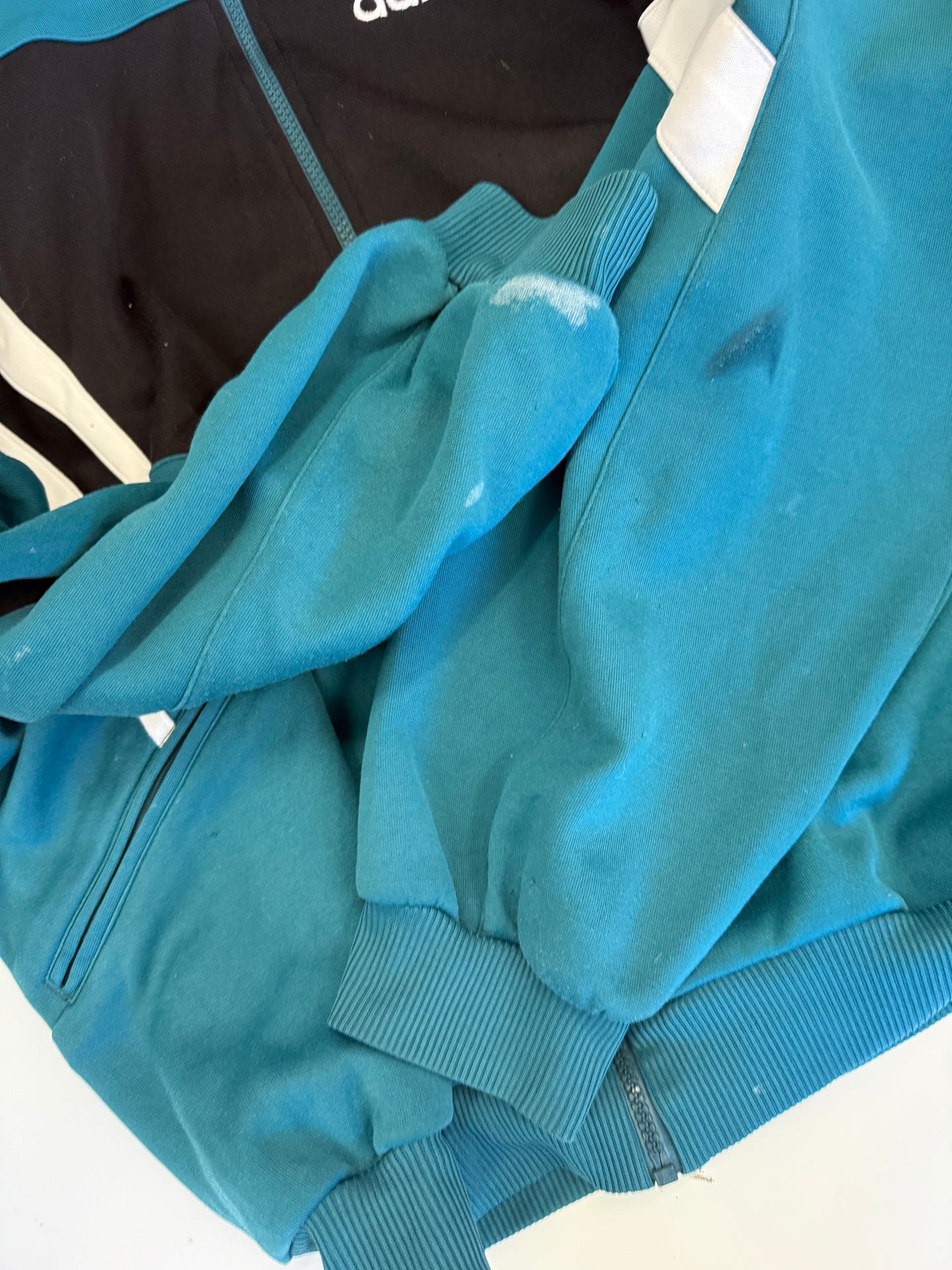 Vintage 90s Adidas colour block track jacket (XL)