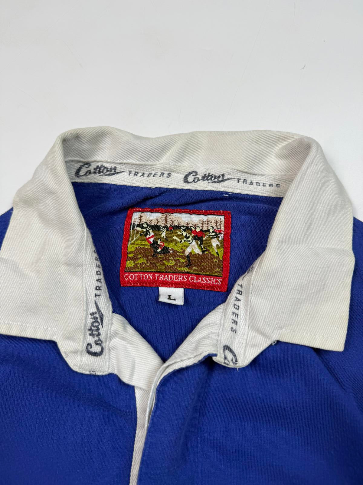 Vintage 90s France Cotton Traders rugby shirt (L)