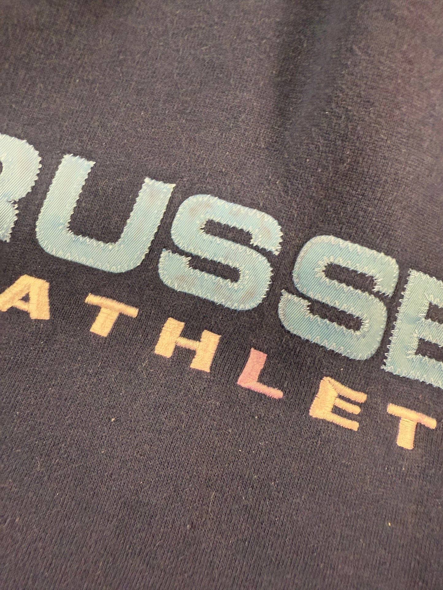 Vintage 90s Russell Athletic spell out hoodie (XL)