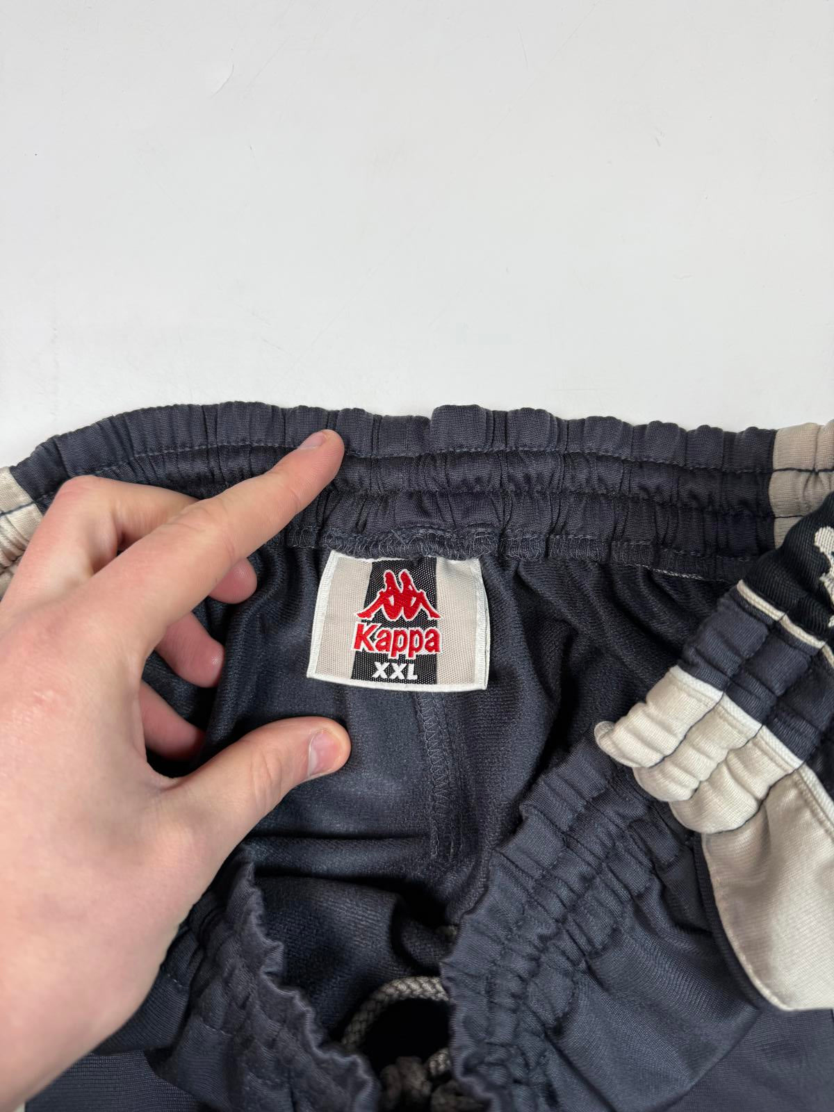 Vintage 90s Kappa side stripe baggy track pants (L)