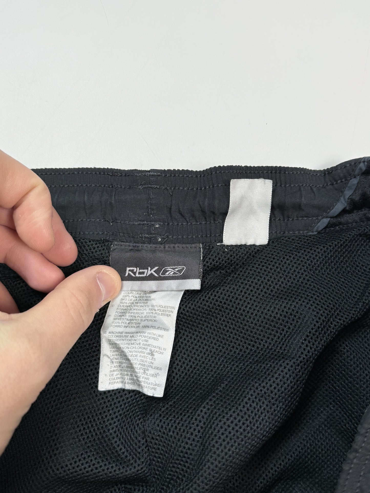 Vintage Reebok side stripe baggy track pants (M)