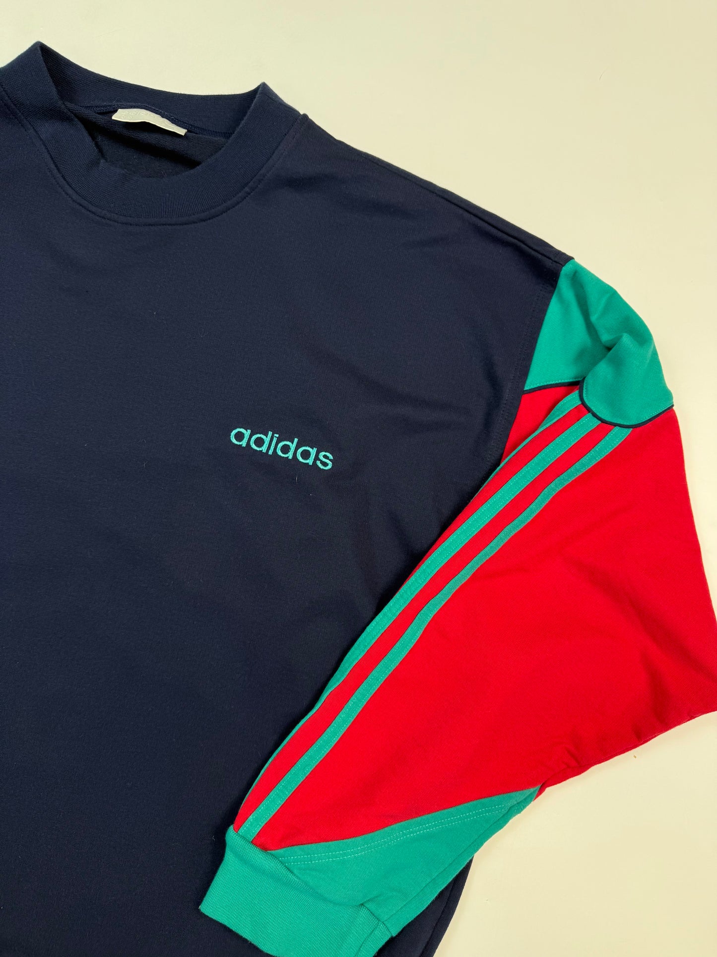 Vintage 90s Adidas originals colour block sweatshirt (XL)