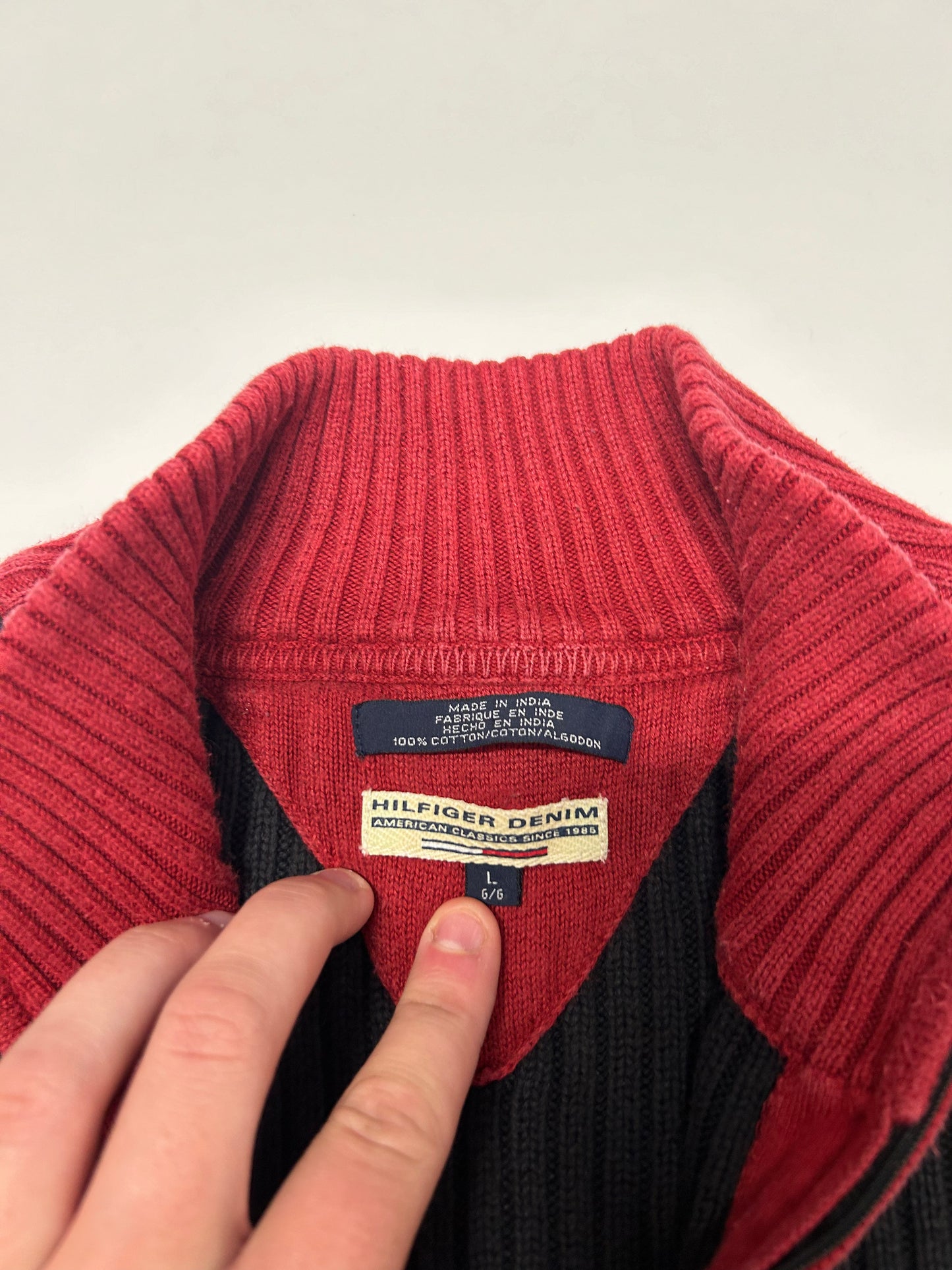 Vintage Tommy Hilfiger quarter zip knit (L)