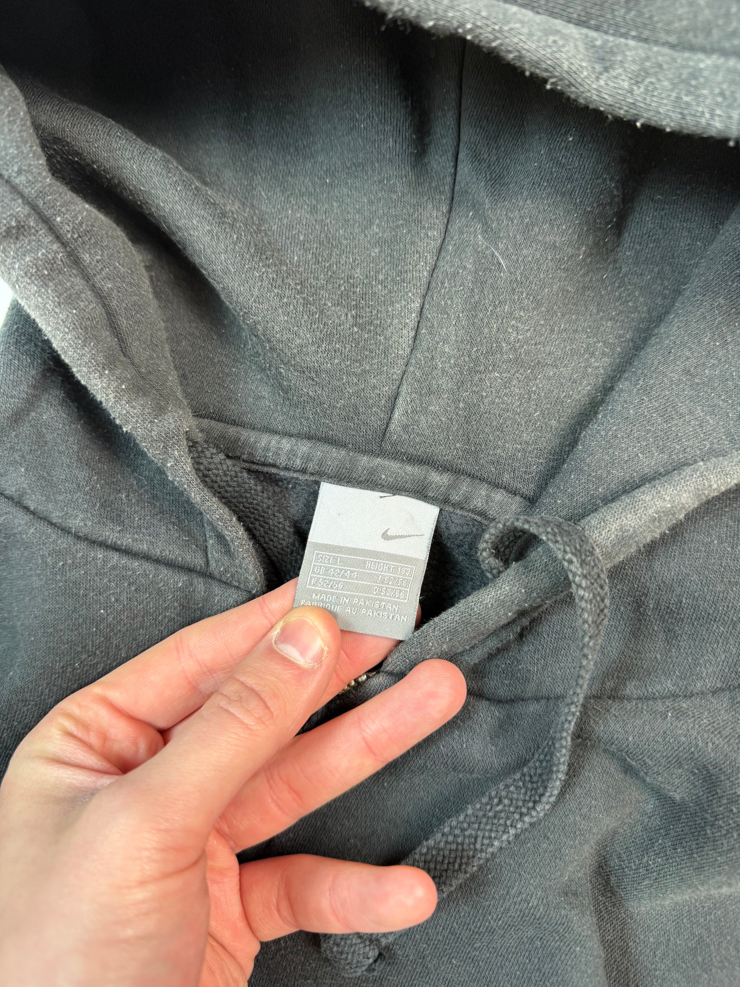 Vintage Nike mini swoosh zip up hoodie (L)