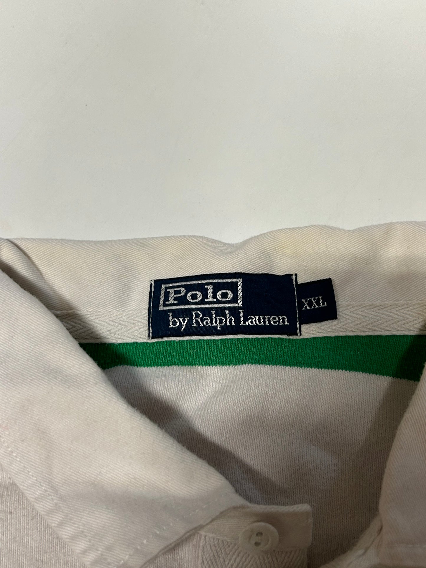 Vintage Ralph Lauren striped rugby polo shirt (XXL)