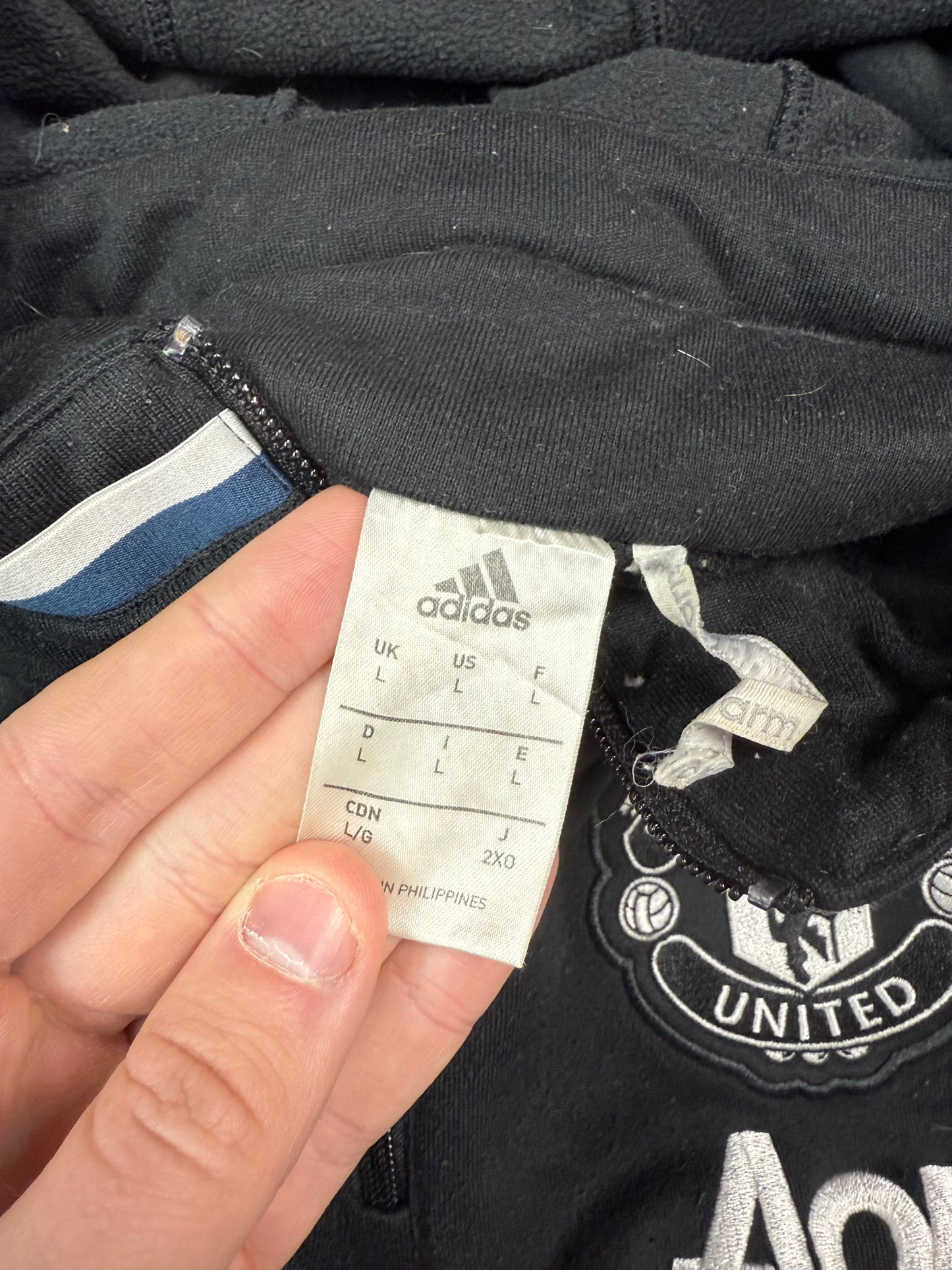 Manchester United 2016/17 hooded quarter zip training jacket (L)