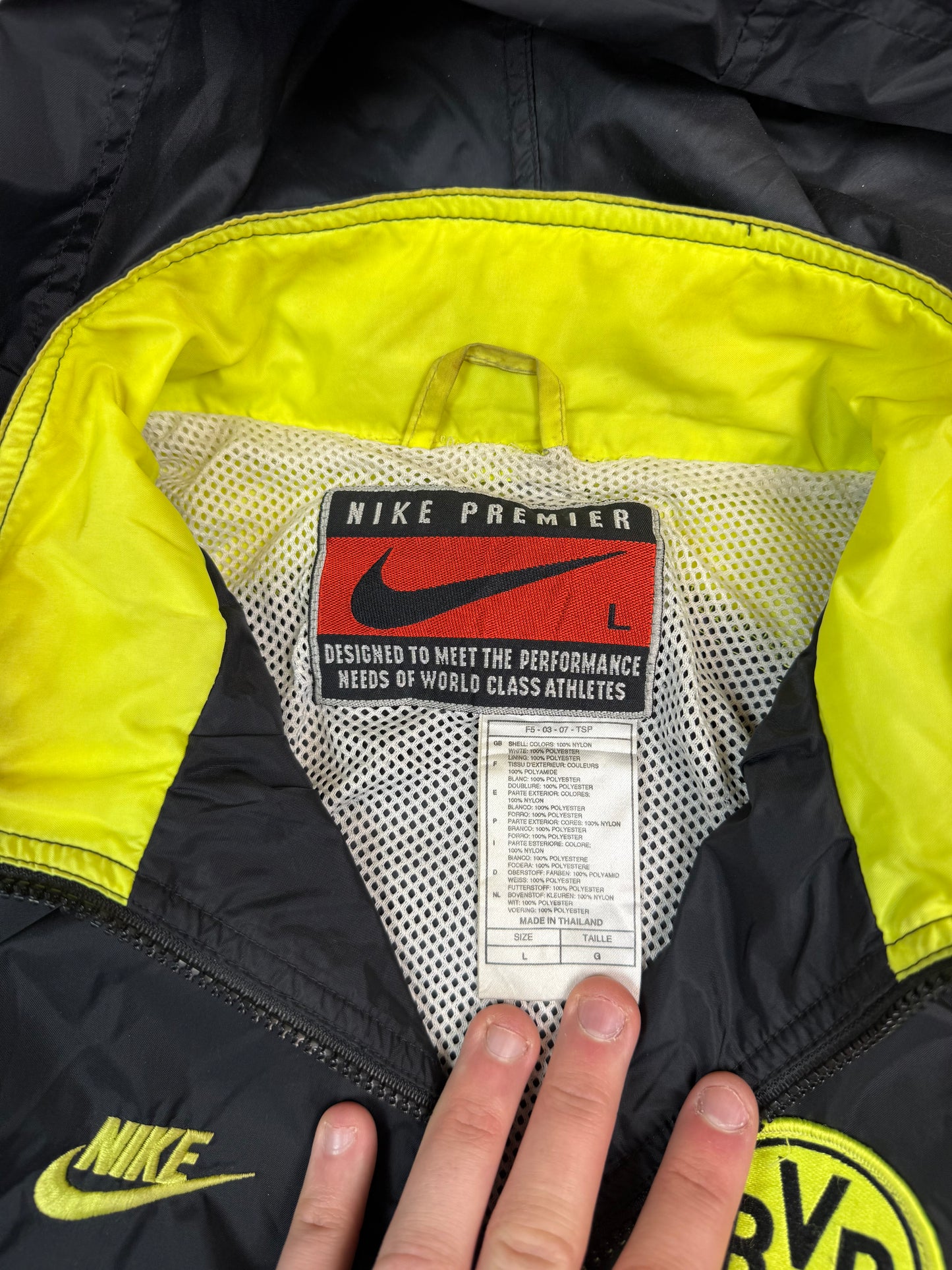 Vintage Borussia Dortmund 1996/97 Nike football training jacket (L)