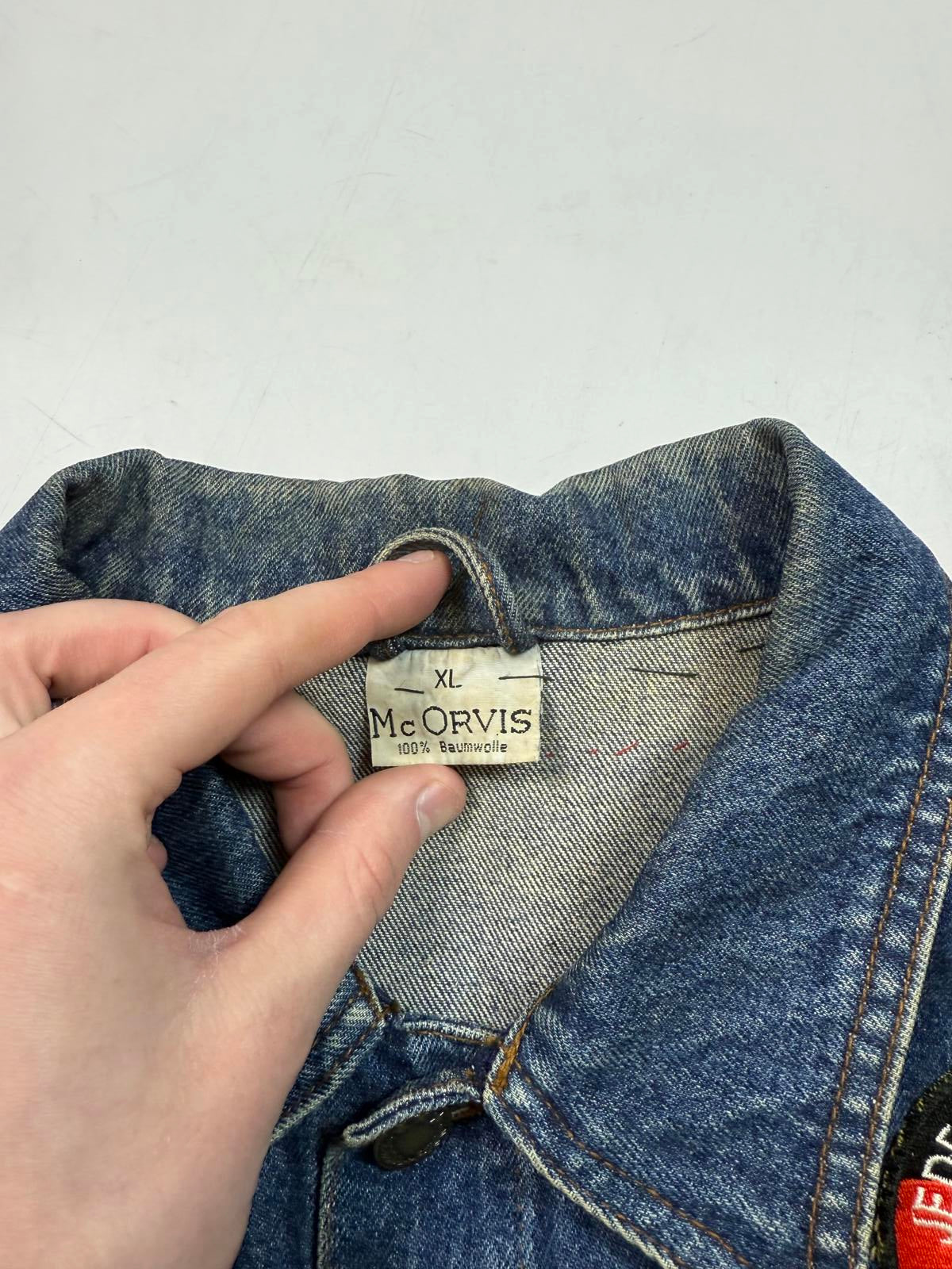 Vintage 90s Hannover ultra denim vest jacket (XL)