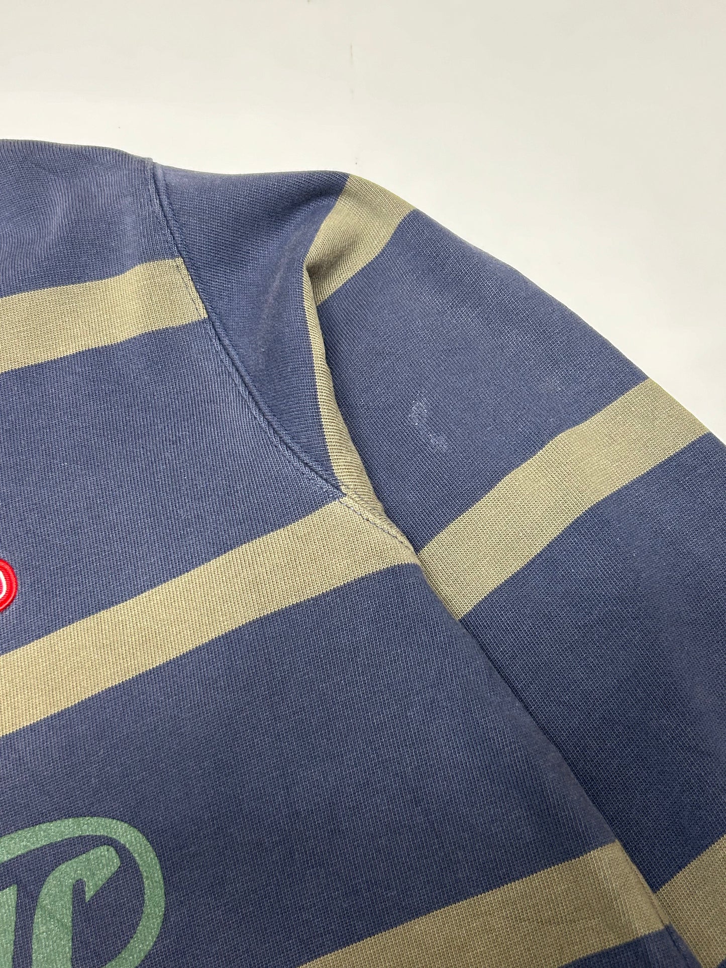 Vintage Nike athletic long sleeve striped rugby polo (M)