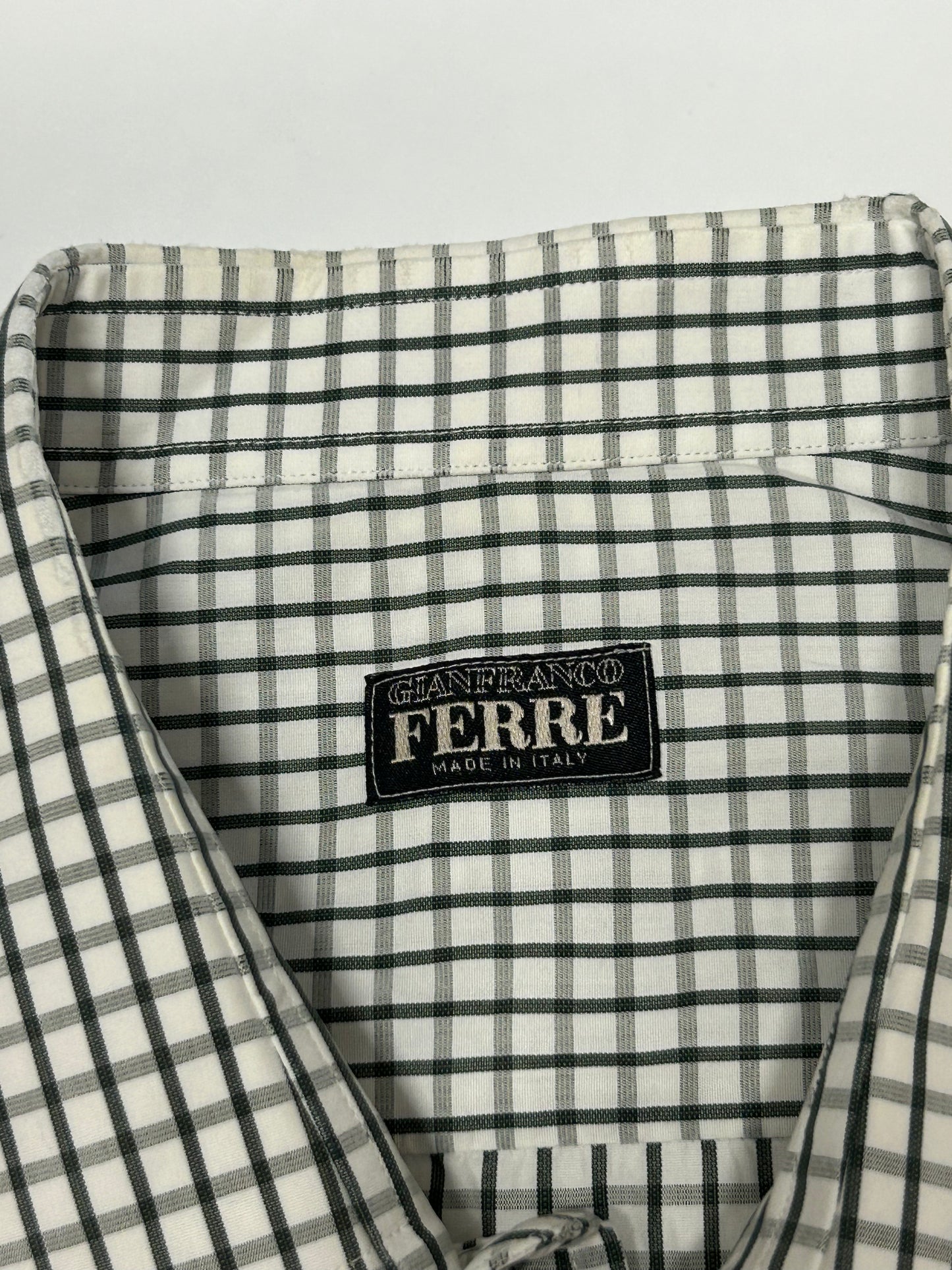 Vintage Gianfranco Ferre short sleeve check shirt (XXL)