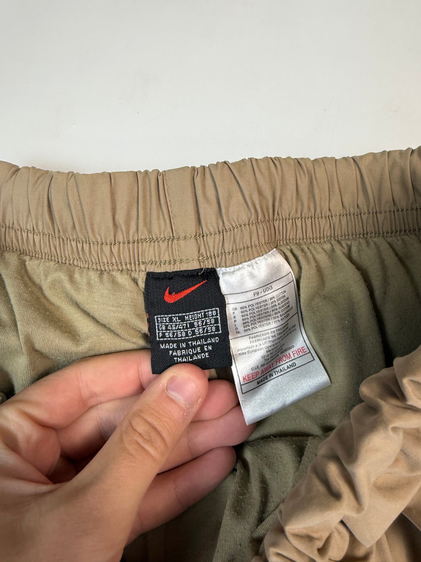 Vintage 90s Nike mini swoosh baggy track pants (XL)