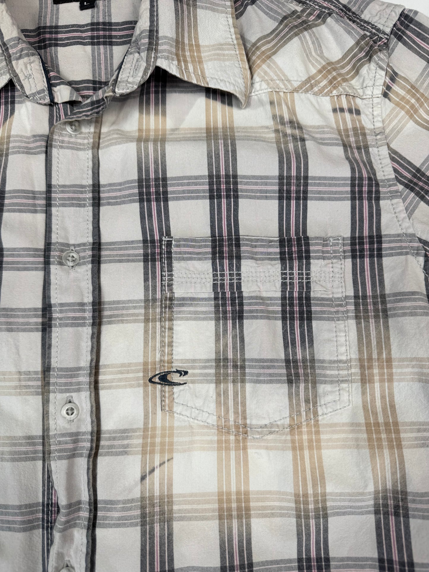 Vintage O'neill checkered s/s shirt (L)