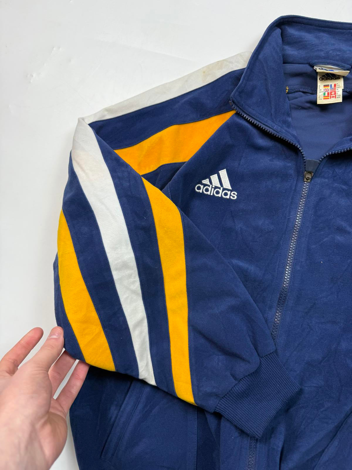 Vintage Real Madrid 1998/99 Adidas velour track top (M)
