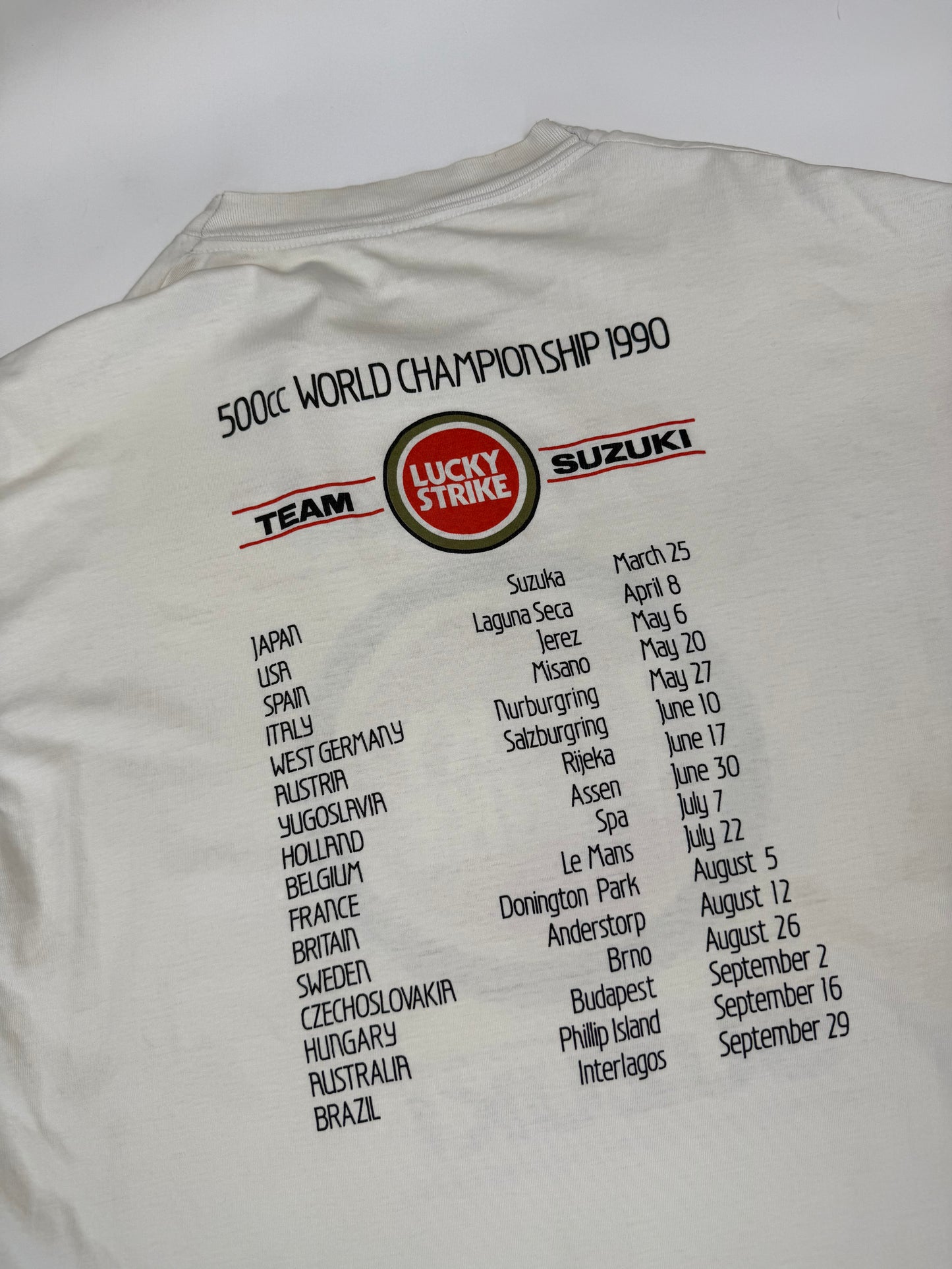 Vintage 90s Lucky strike team Suzuki graphic tee (L)