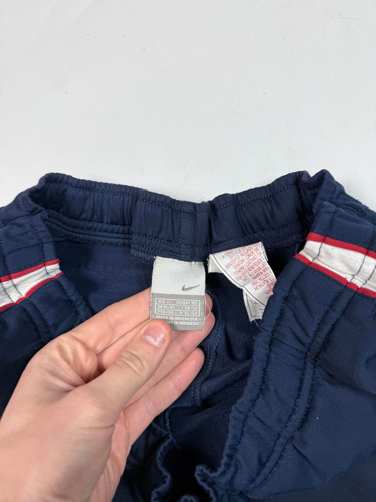 Vintage Nike side stripe baggy track pants (L)