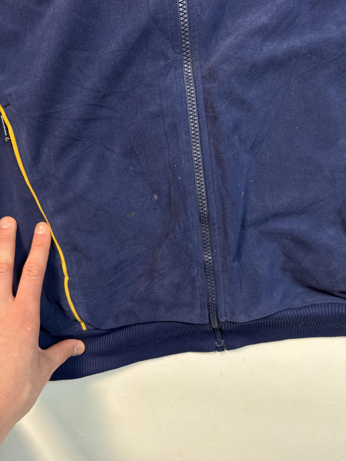 Vintage Real Madrid 1999/00 Adidas velour football track jacket (L)