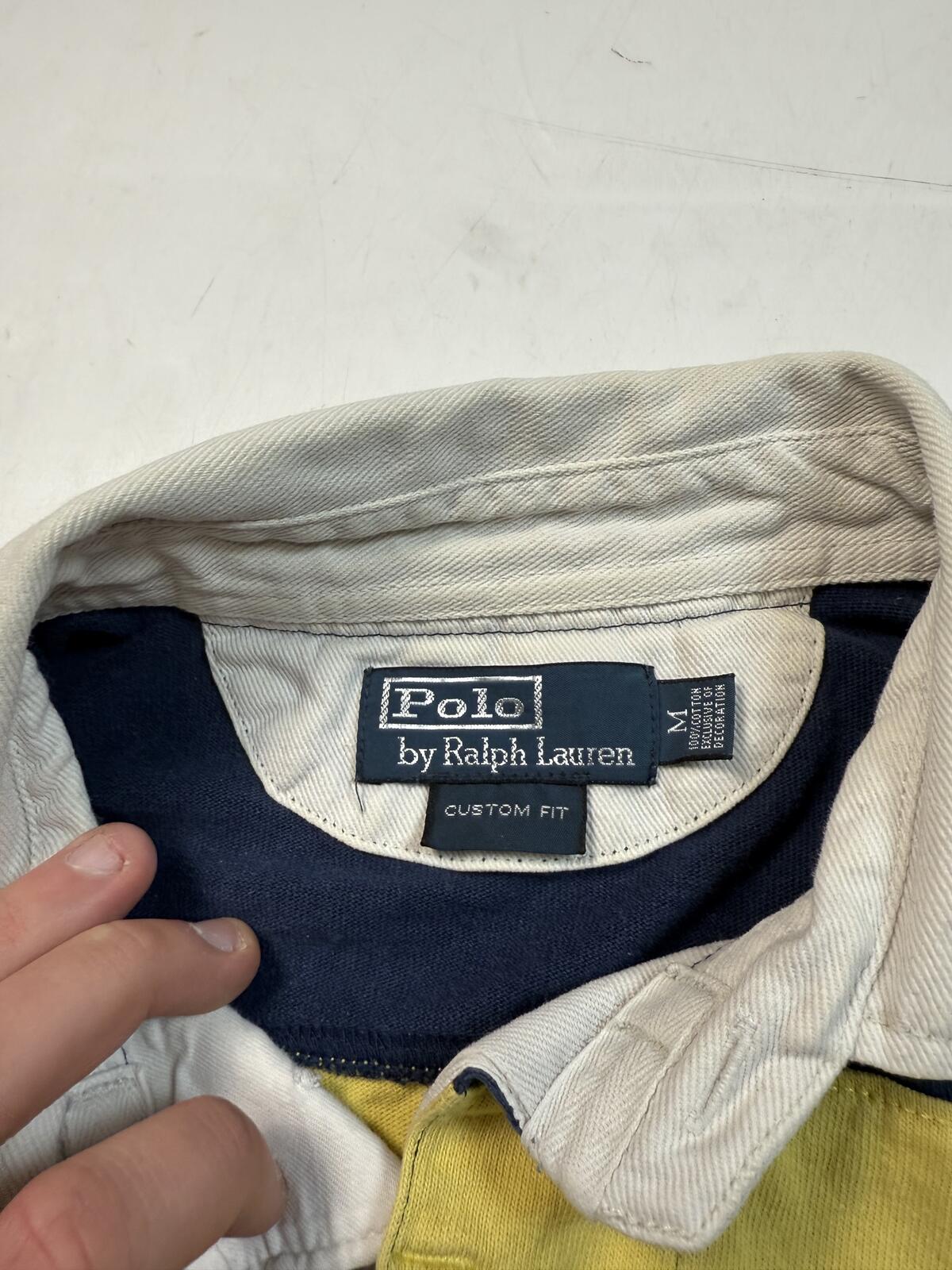 Vintage Polo Ralph Lauren striped rugby polo shirt (M)
