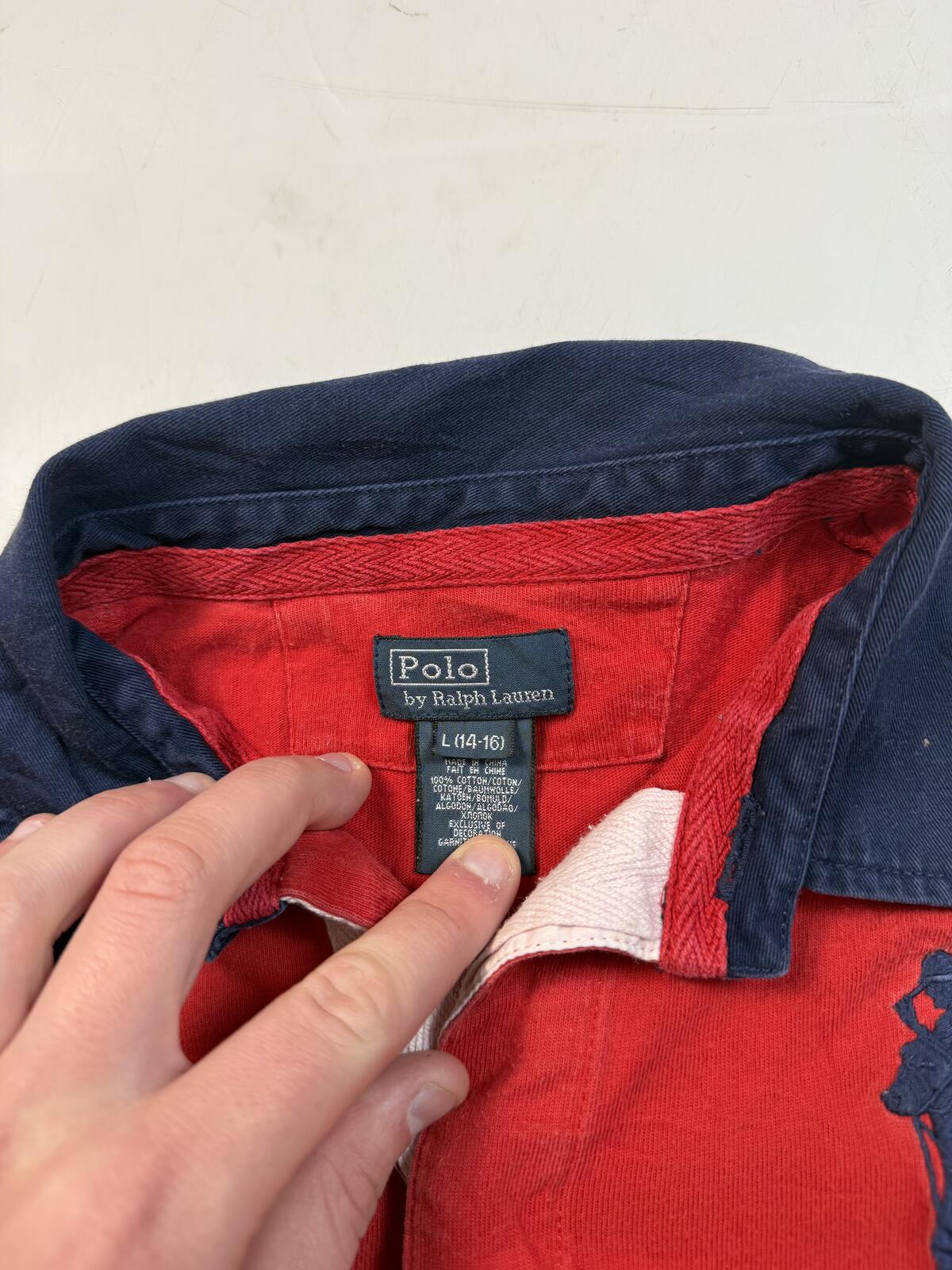 Vintage Ralph Lauren big pony rugby polo shirt (L)