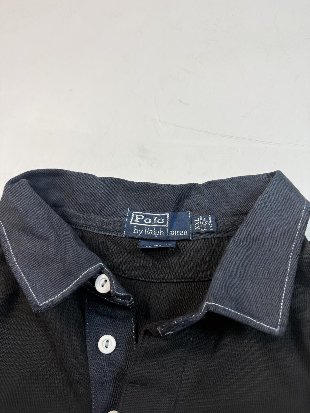 Vintage Ralph Lauren crest logo rugby polo shirt (XXL)