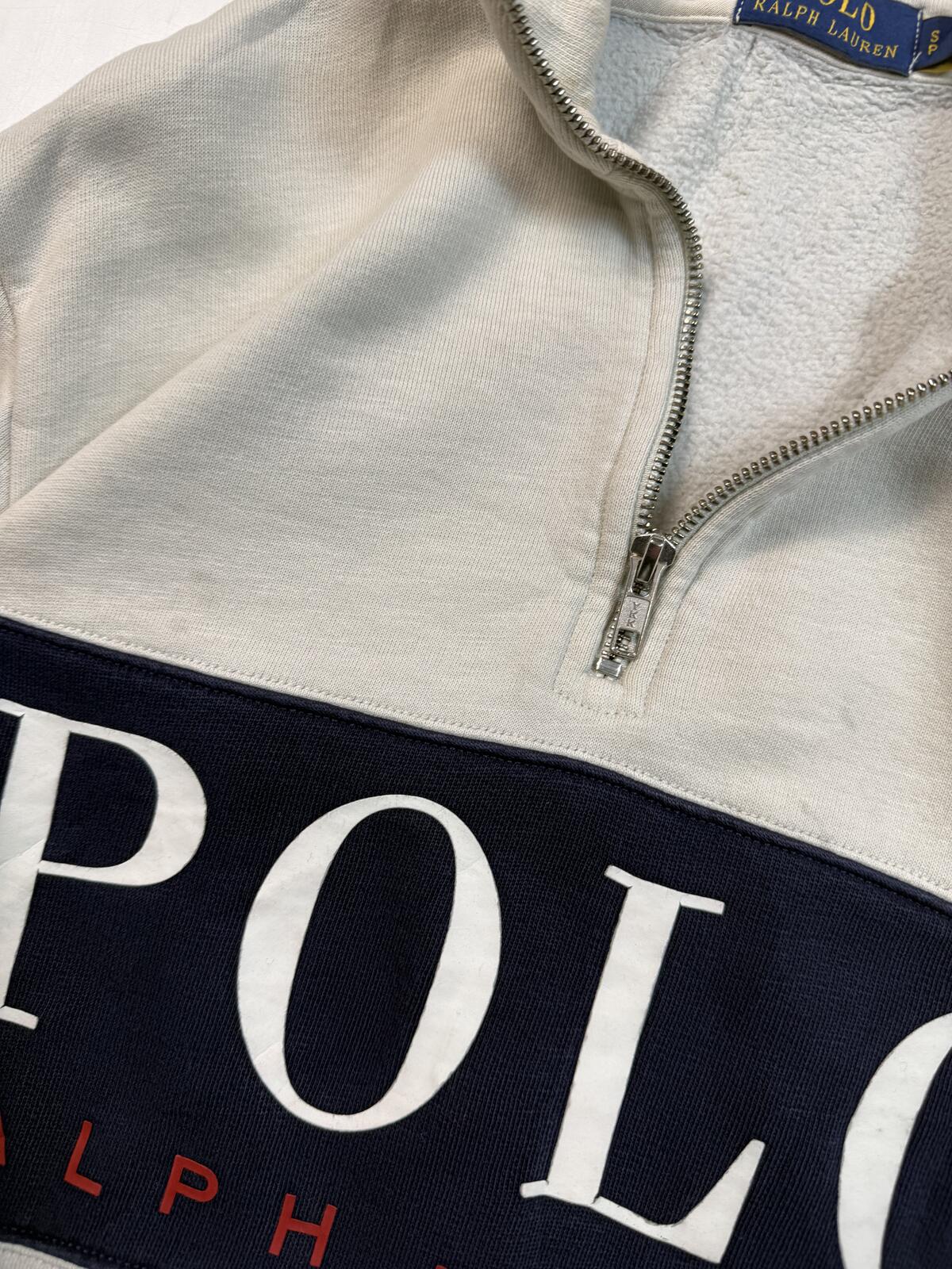 Polo Ralph Lauren spell out quarter zip sweatshirt (S)