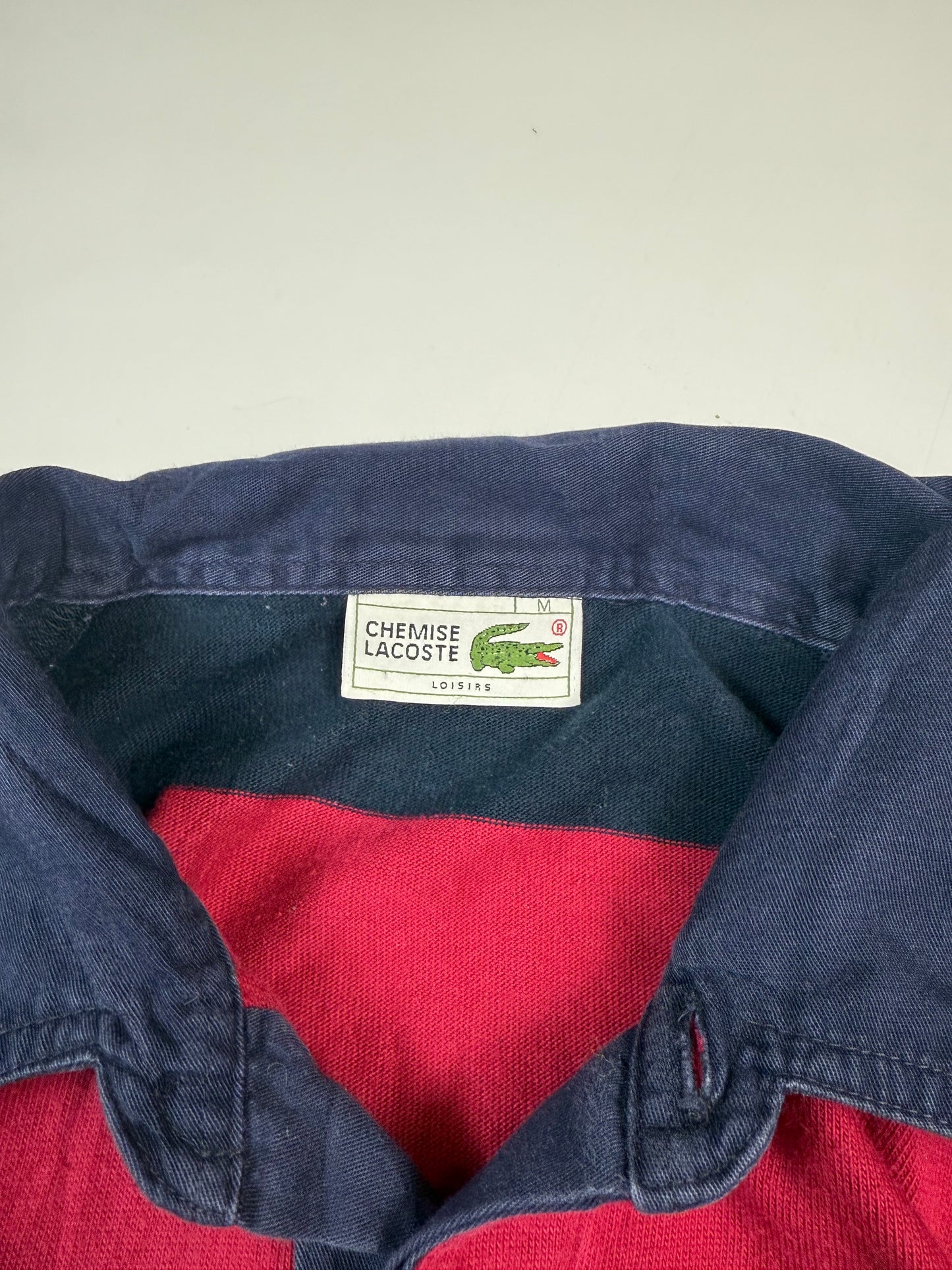 Vintage 90s Lacoste striped rugby polo (M)