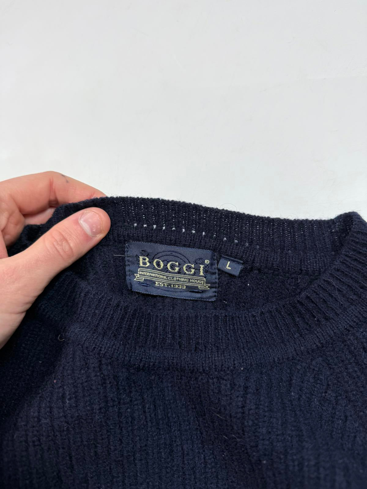 Vintage Boggi fisherman knit sweater (L)