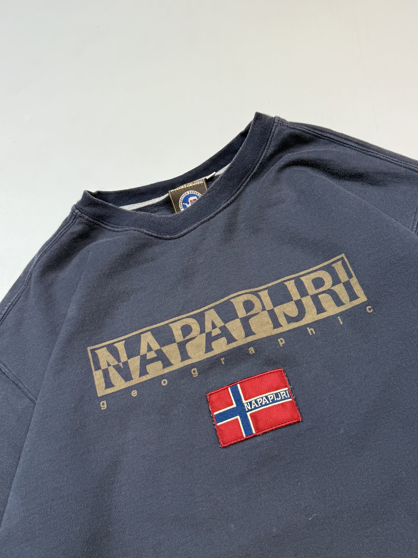 Vintage Napapijri spell out sweatshirt (L)