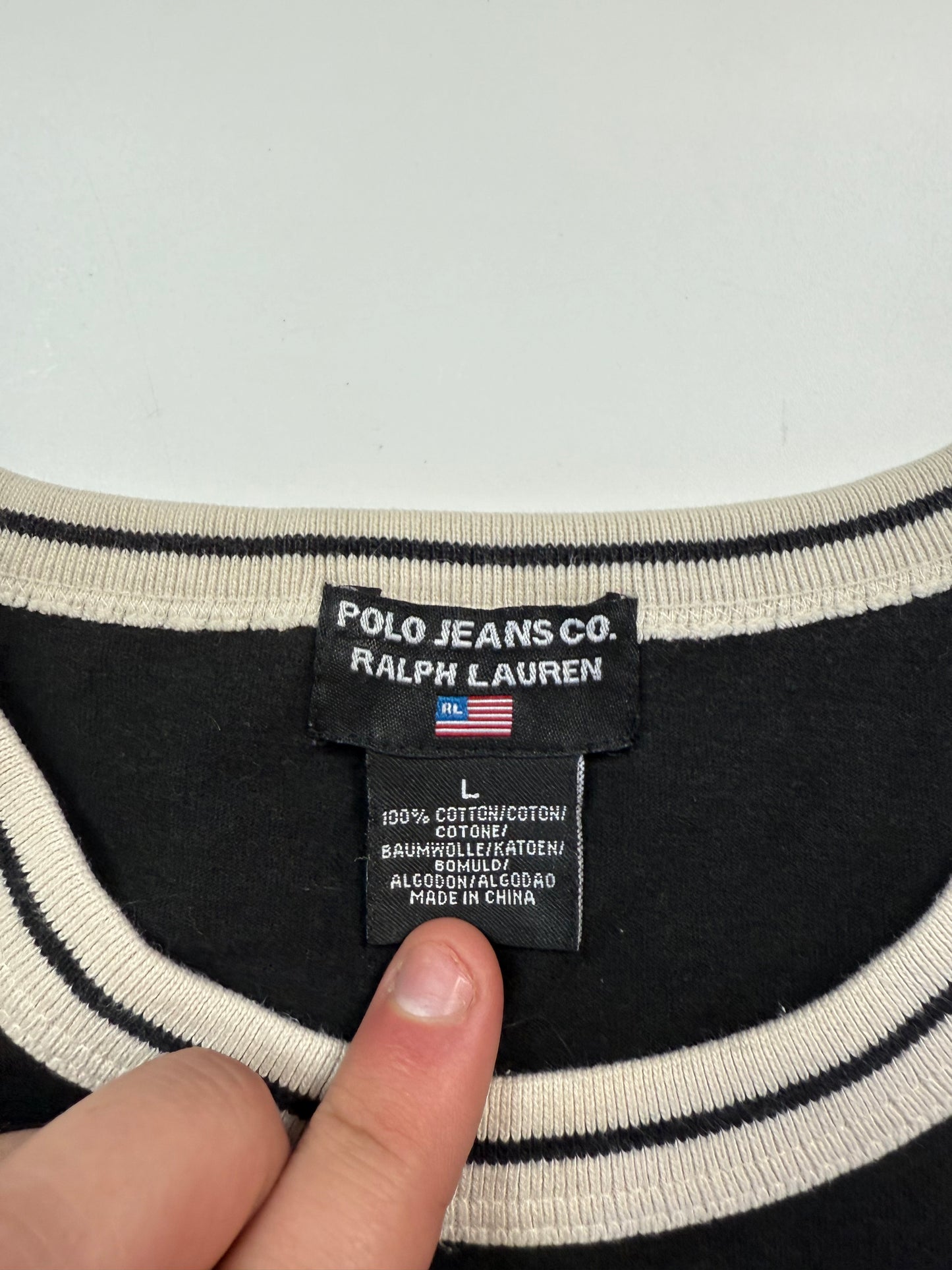 Vintage Ralph Lauren polo jeans co spell out tee (L)