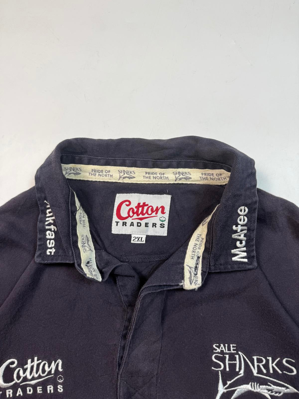 Vintage Sale Sharks 2006/07 Cotton Traders rugby shirt (XXL)