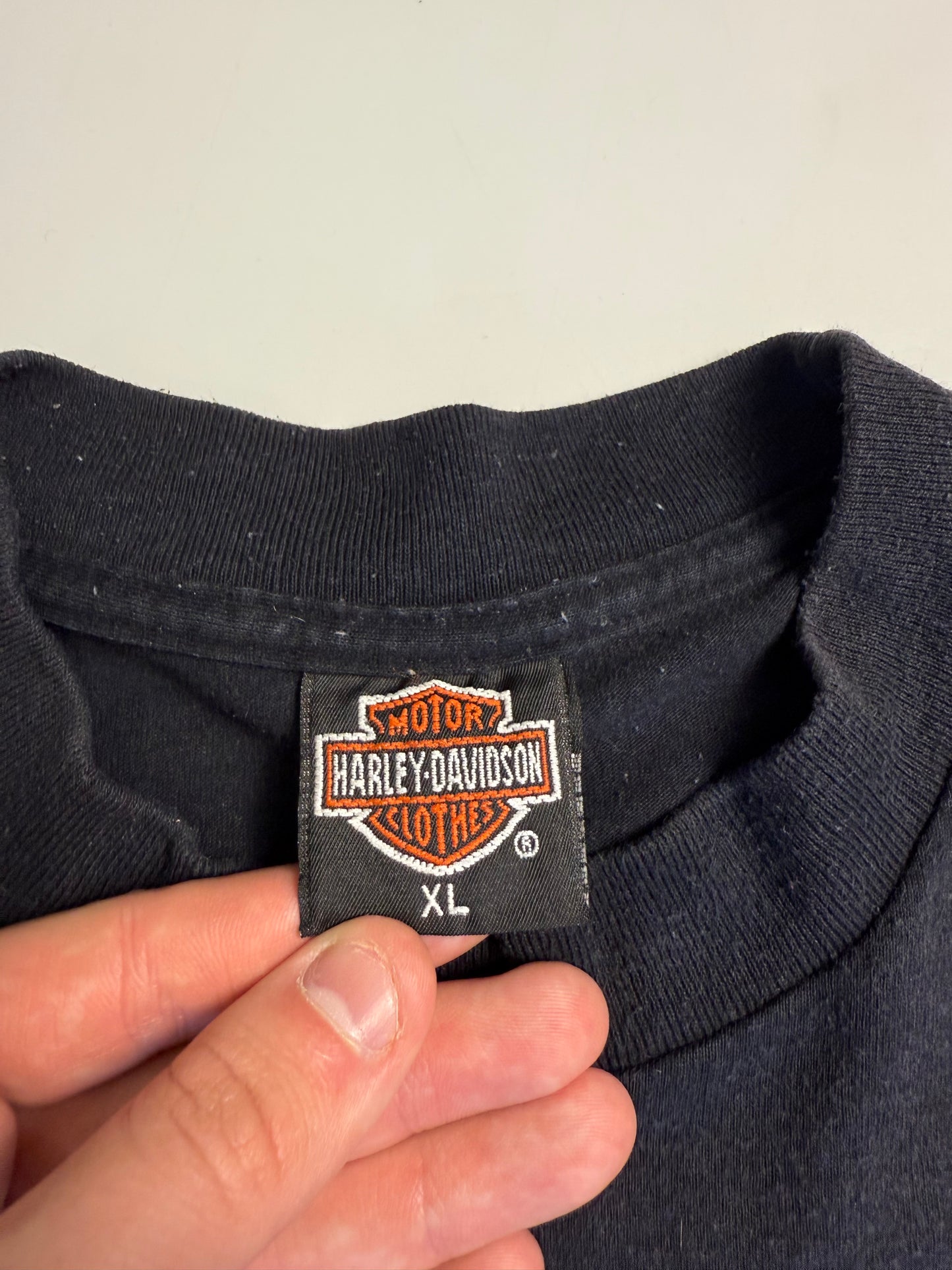 Vintage 90s Harley Davidson 3d emblem 1991 tee (XL)