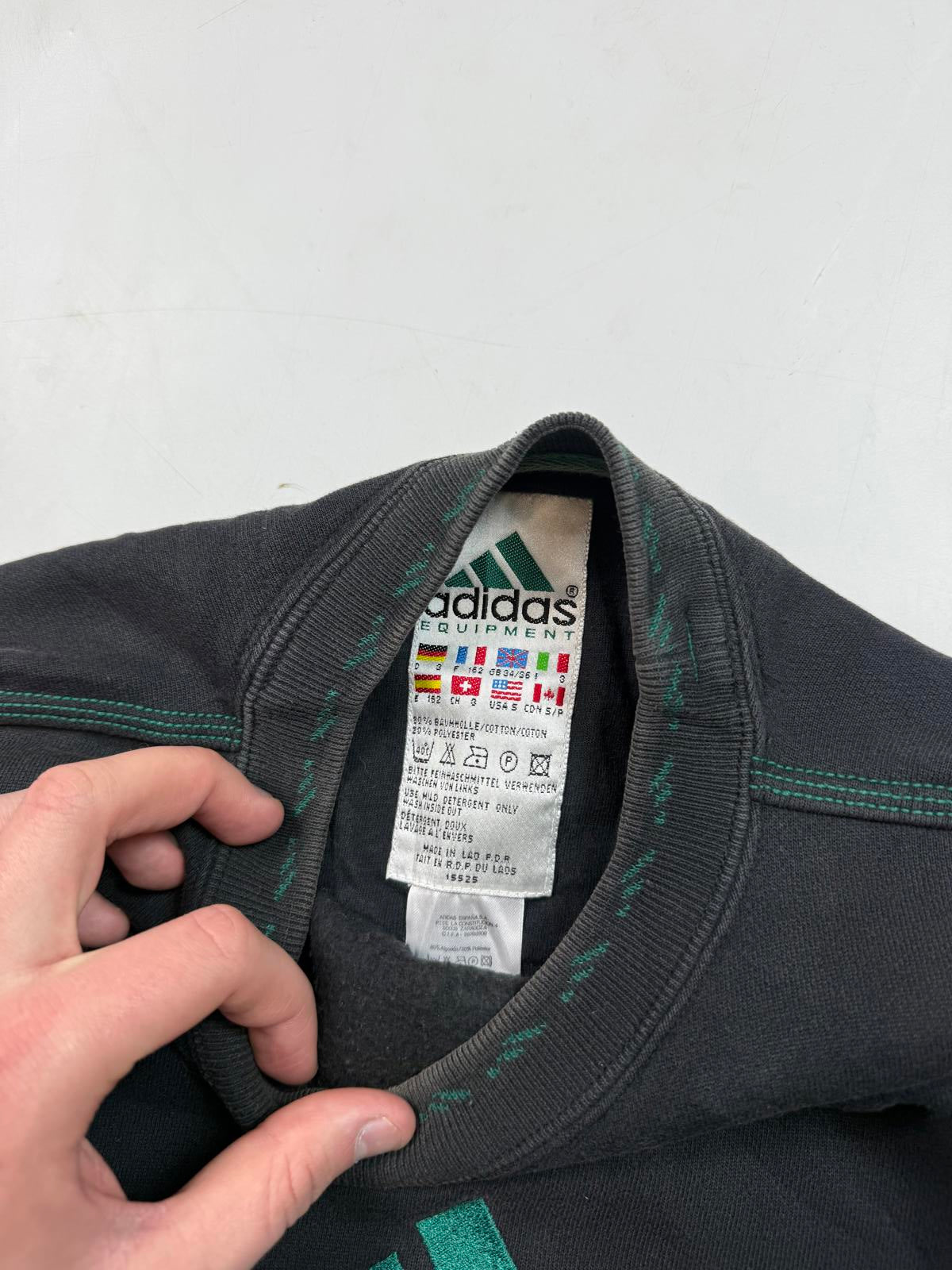 Vintage 90s adidas equipment centre logo sweatshirt (S)