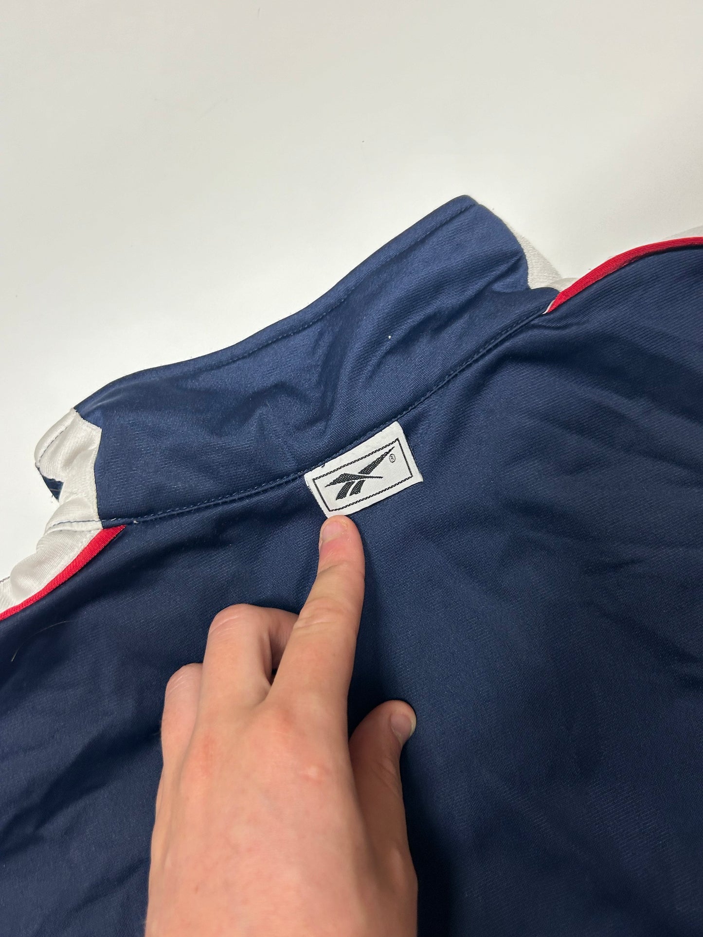 Vintage 90s Reebok side stripe track jacket (M)