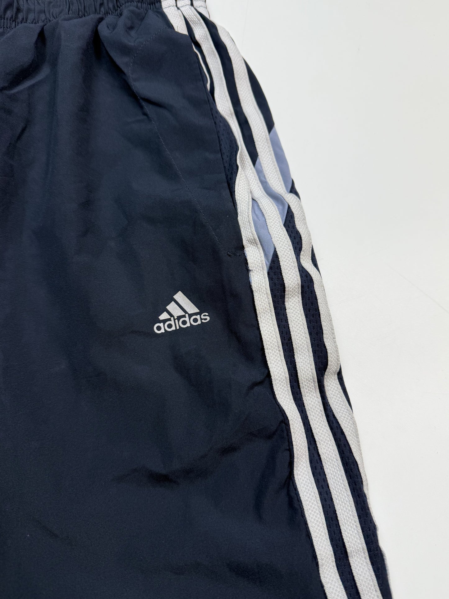 Vintage Adidas side stripe baggy track pants (S)