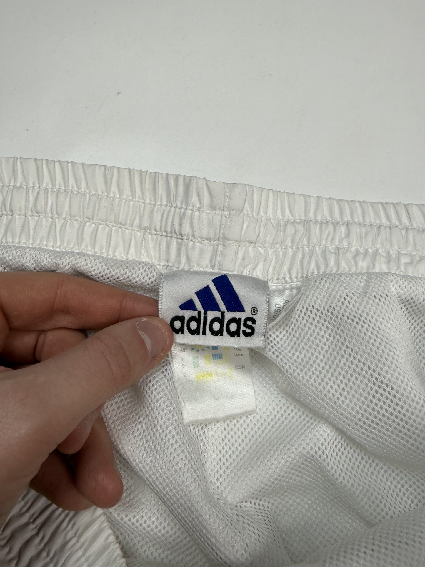 Vintage Adidas baggy spell out track pants (L)