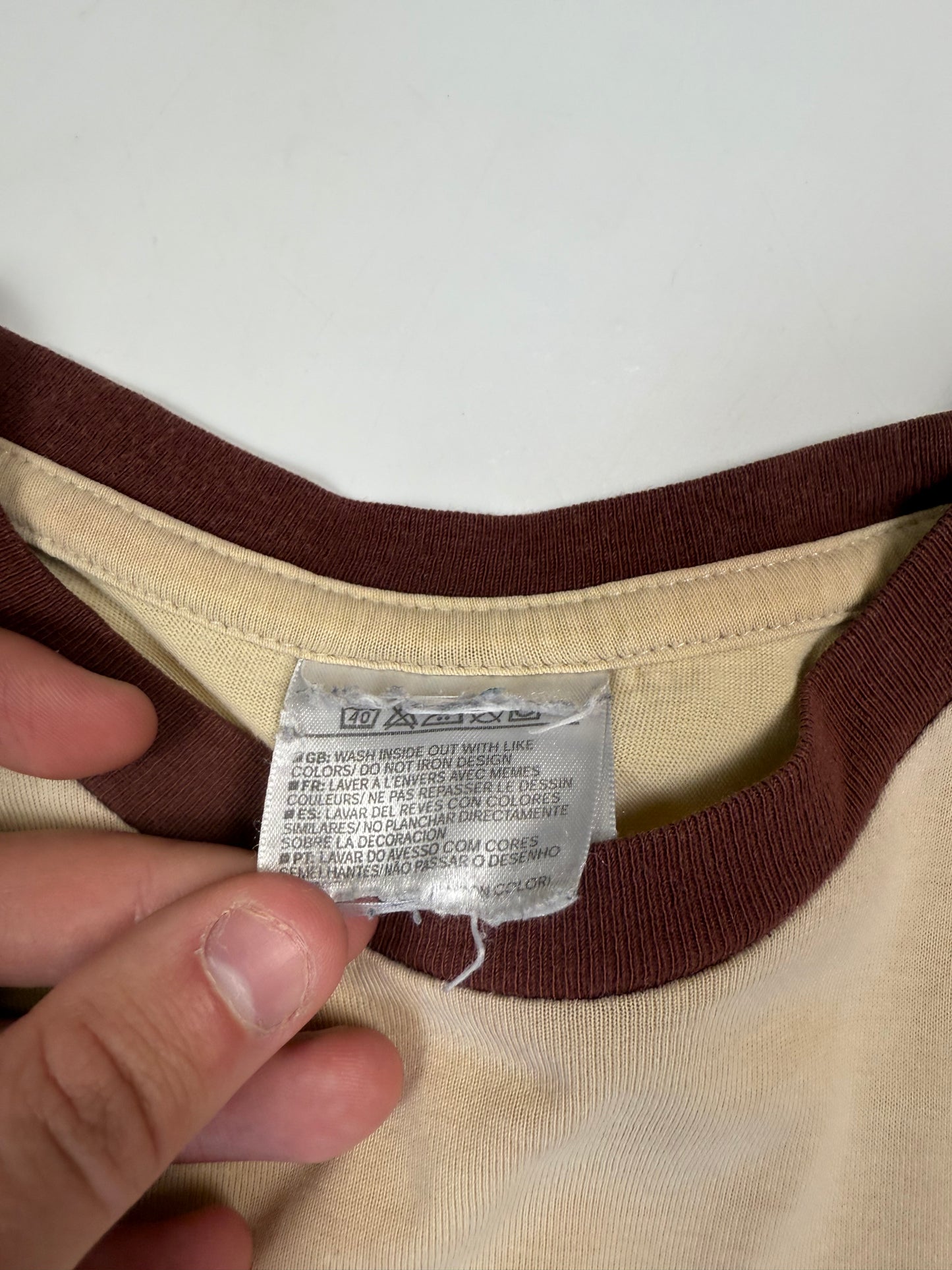 Vintage 90s Nike spell out ringer tee (XS)