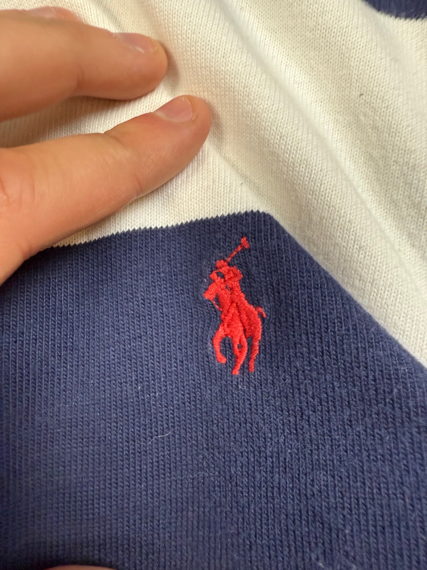 Vintage Polo Ralph Lauren striped rugby polo shirt (L)