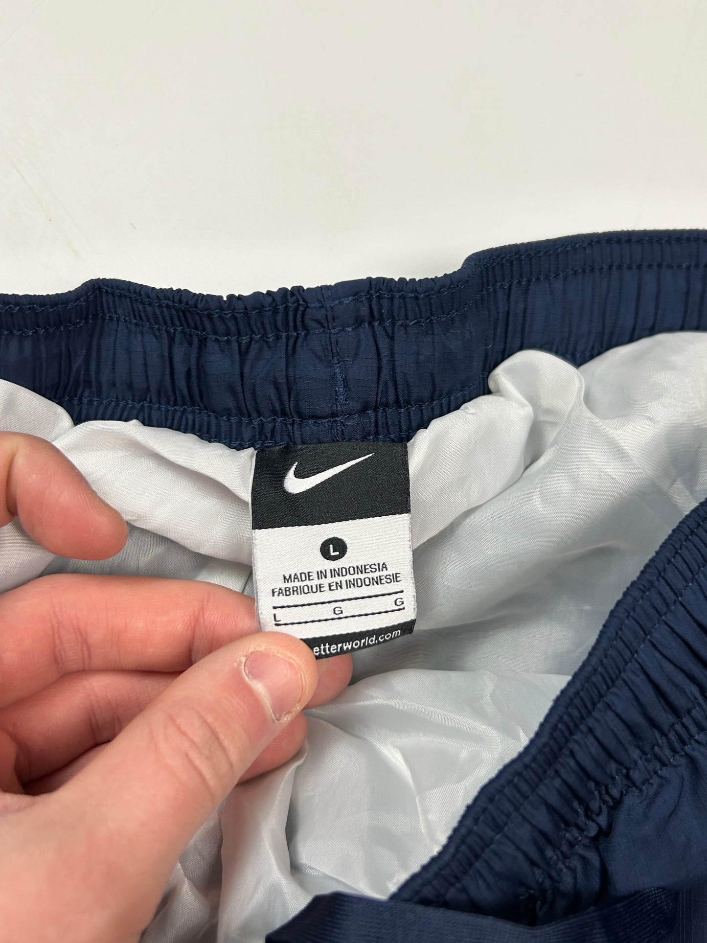 Vintage Nike baggy side stripe track pants (L)