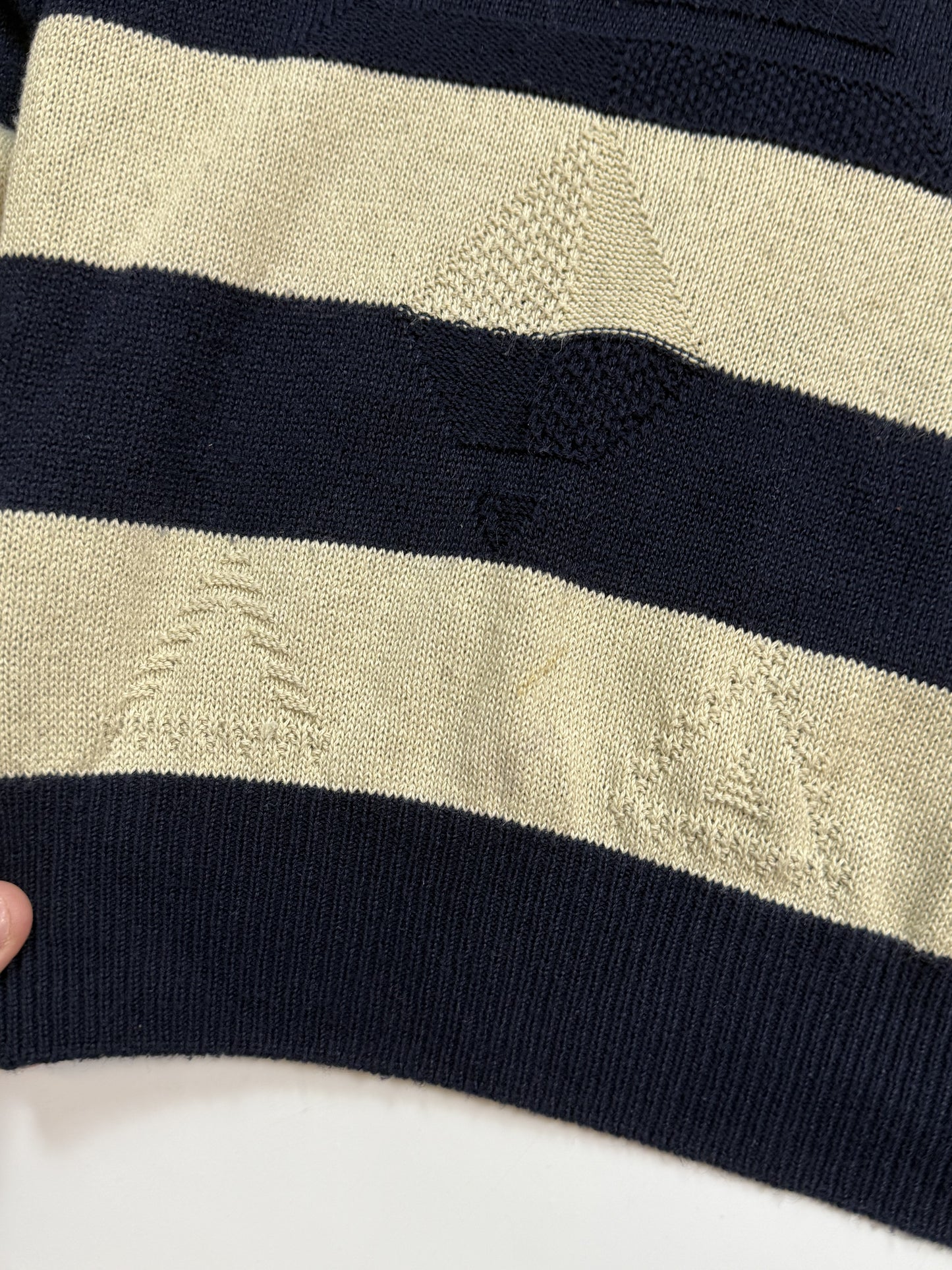 Vintage striped knit sweater (XL)