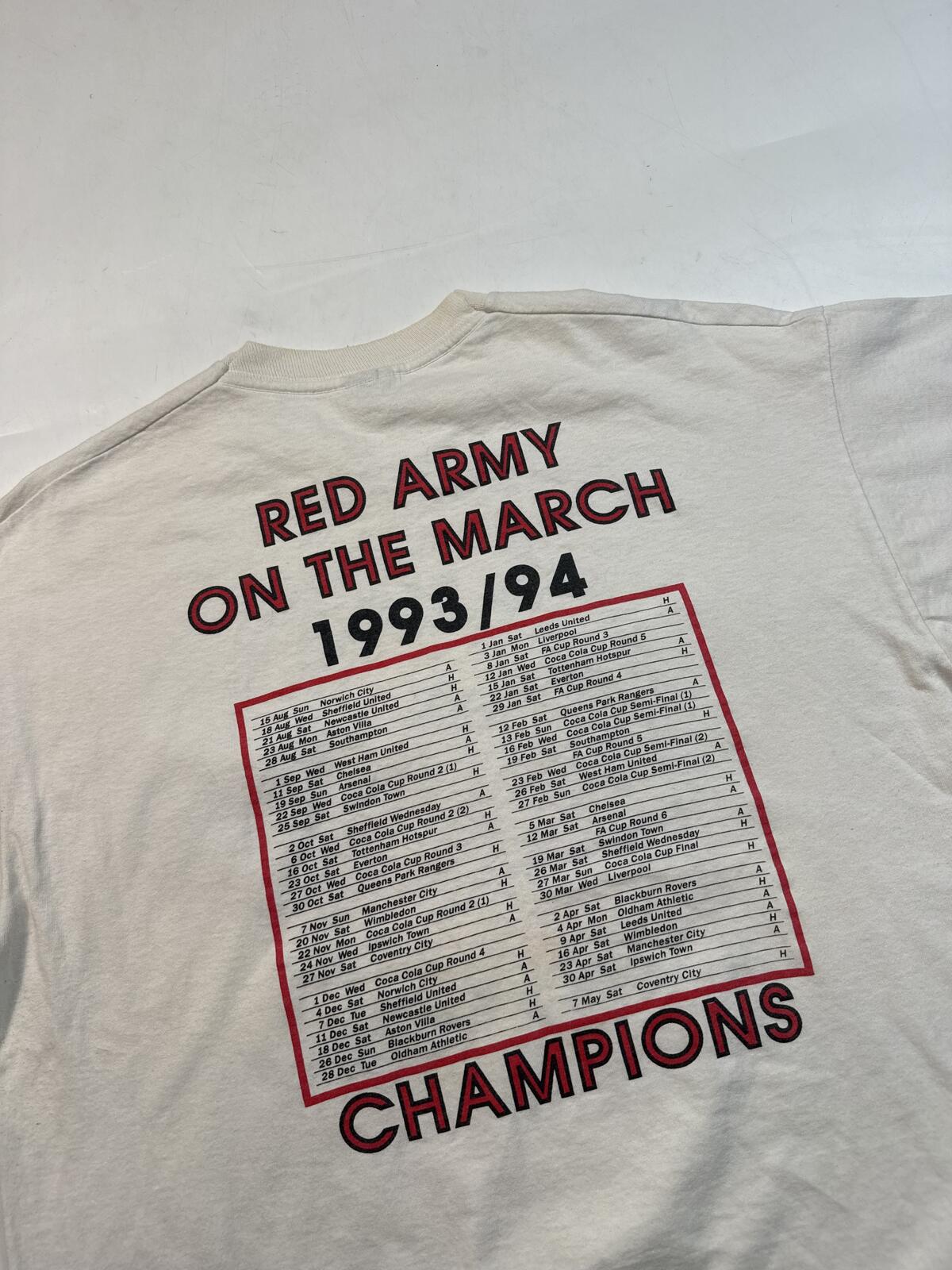 Vintage Manchester United 1993/94 football graphic tee (XL)