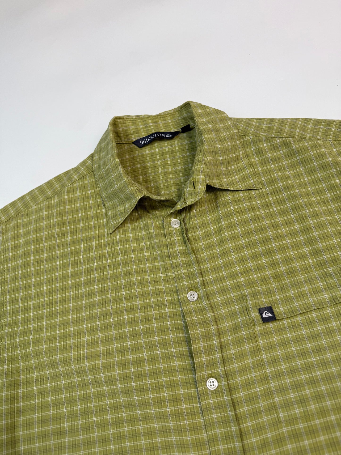 Vintage Quiksilver checkered s/s shirt (S)