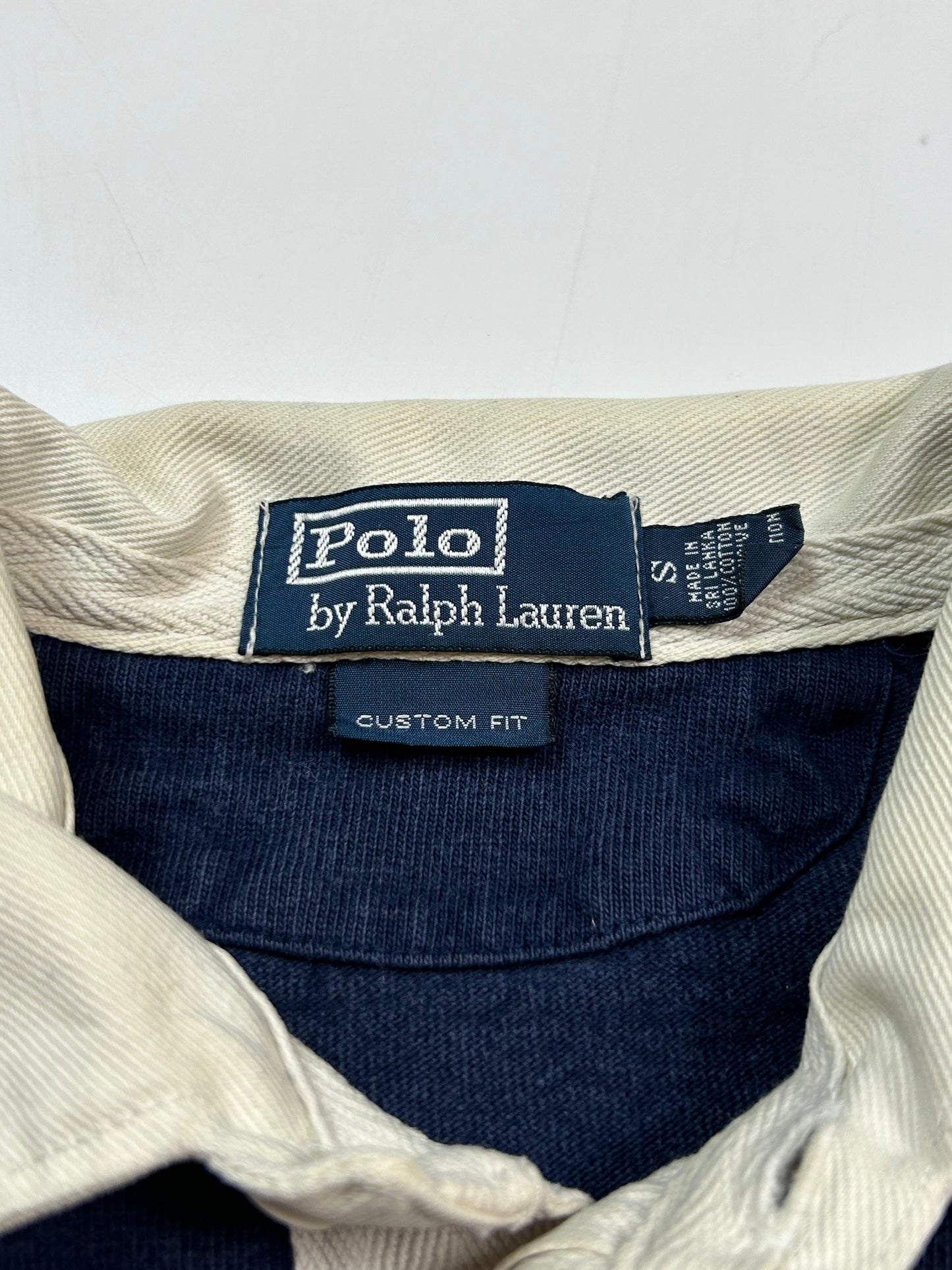 Vintage 90s Polo Ralph Lauren striped rugby polo shirt (S)