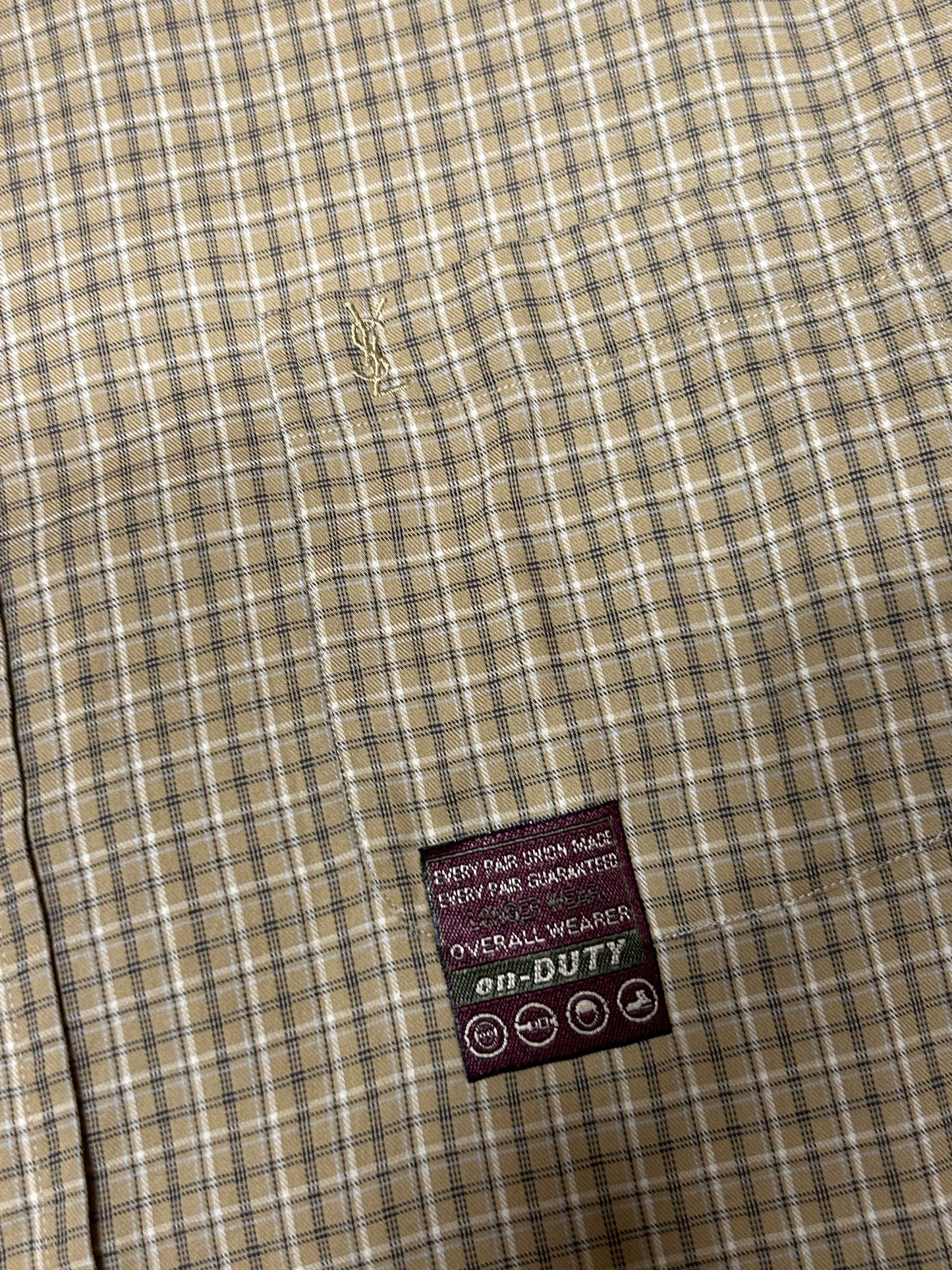Vintage YSL long sleeve check shirt (XL)