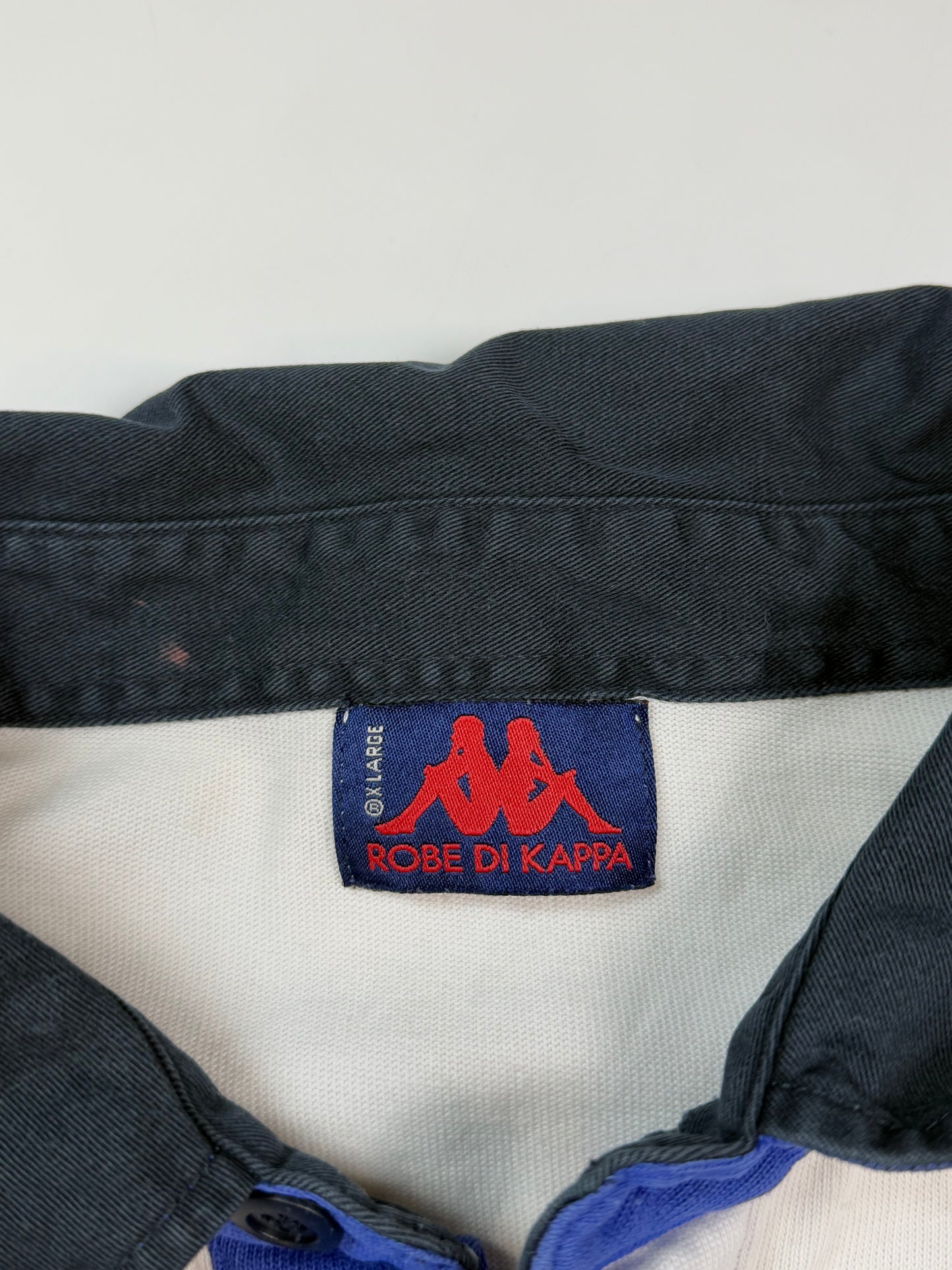 Vintage Kappa striped rugby polo (XL)