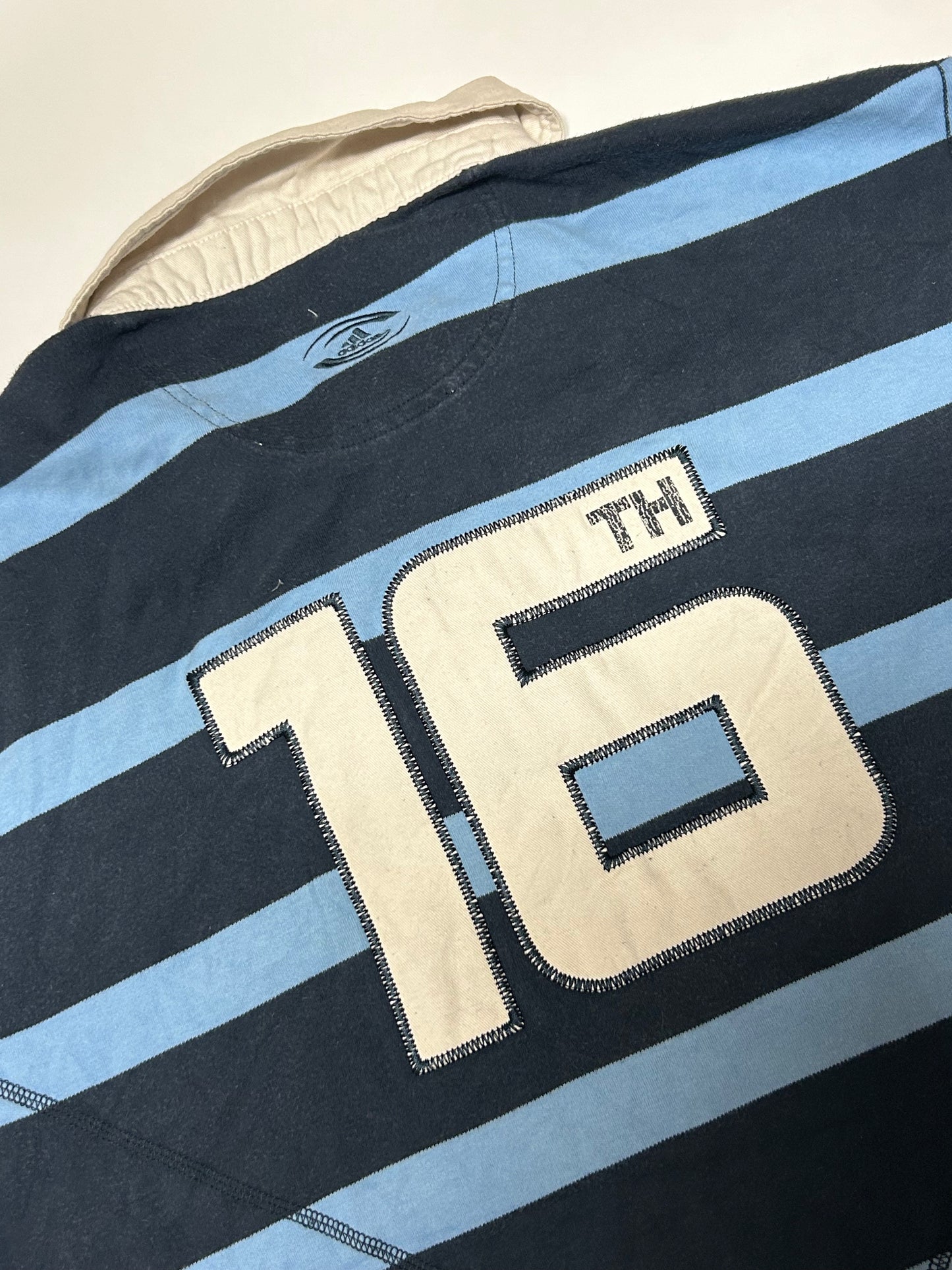 Argentina Adidas 2011 striped rugby shirt (L)