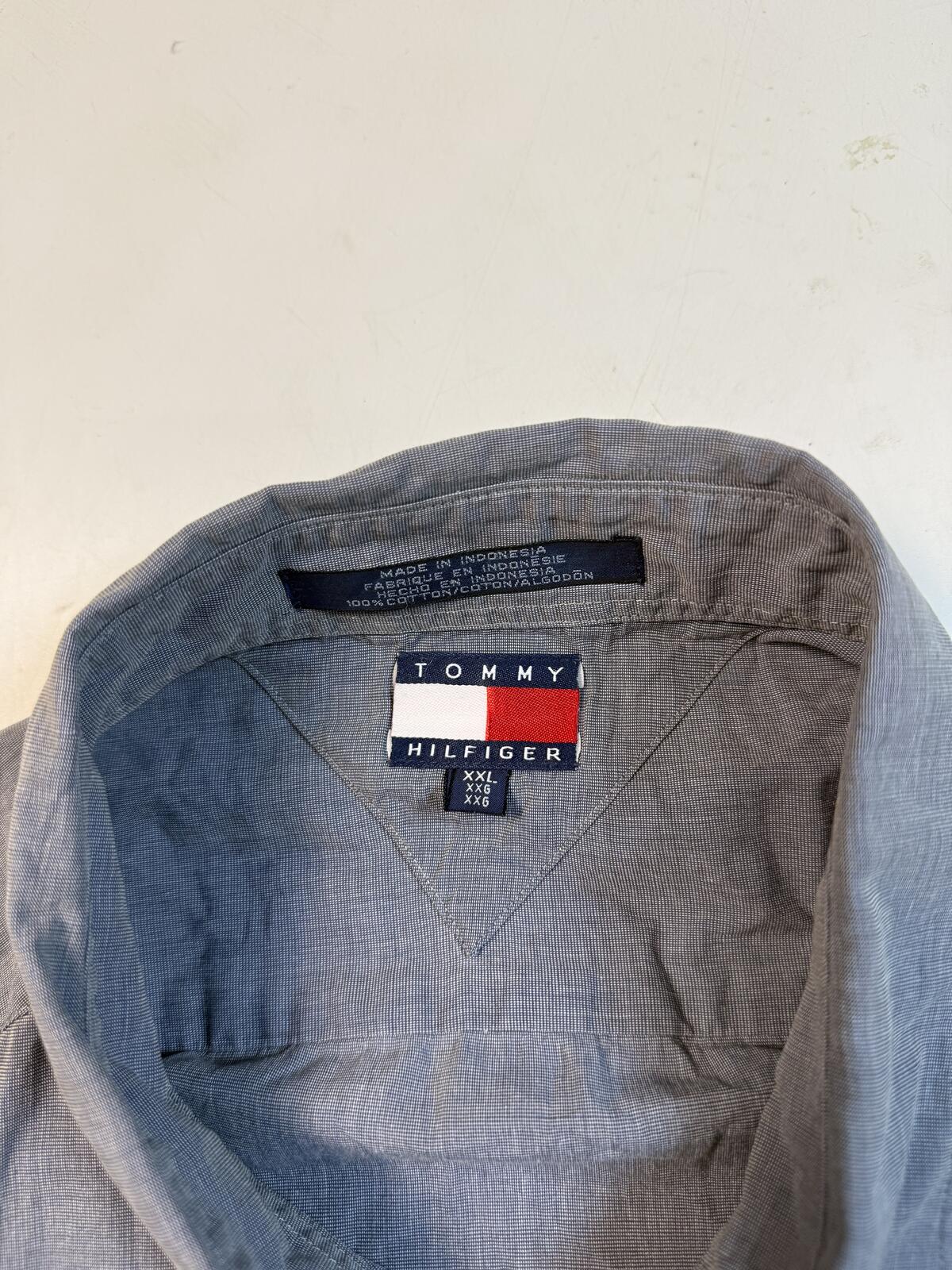 Vintage 90s Tommy Hilfiger short sleeve shirt (XXL)