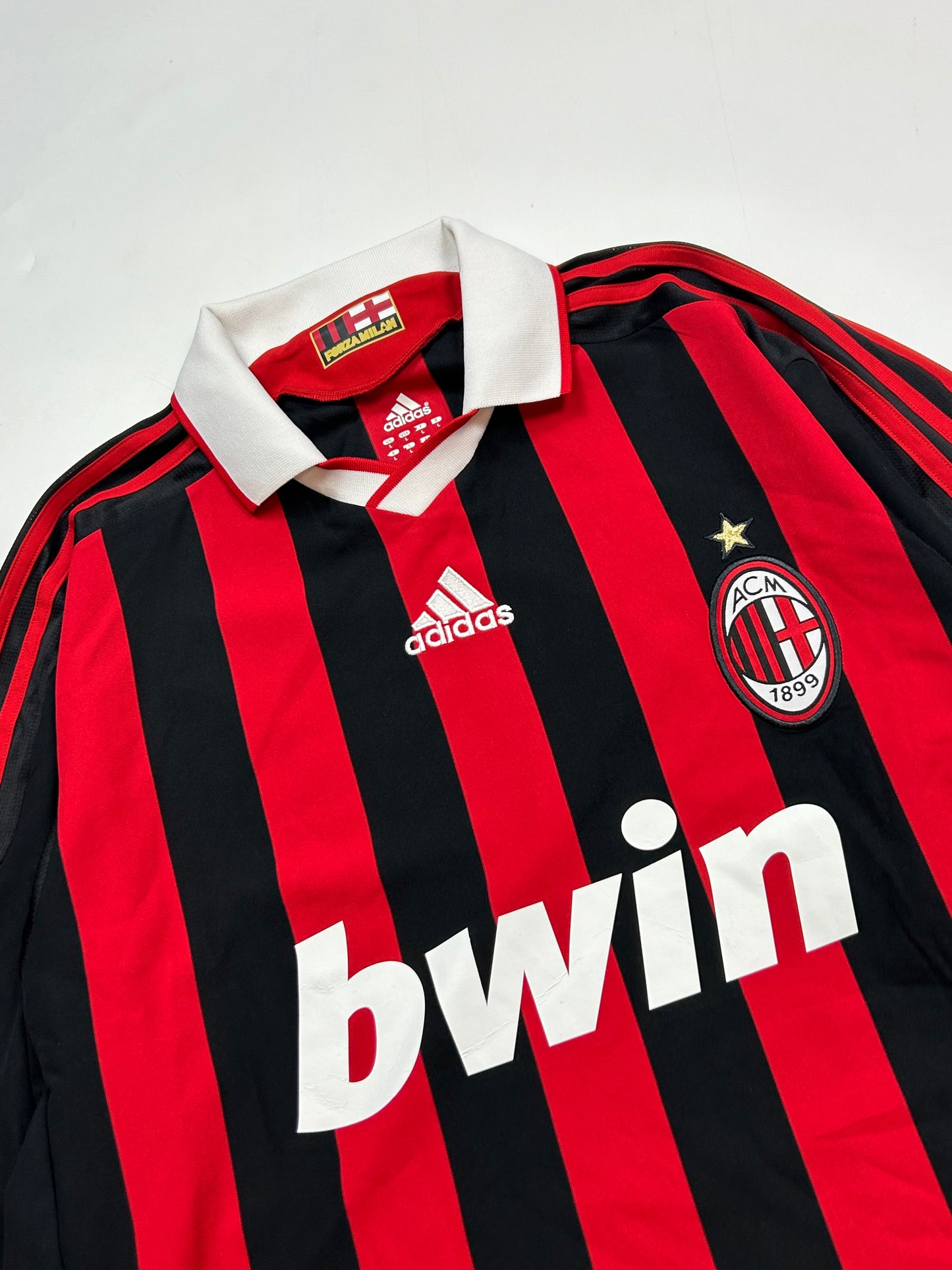 AC Milan 2009/10 Adidas l/s home football shirt (L)