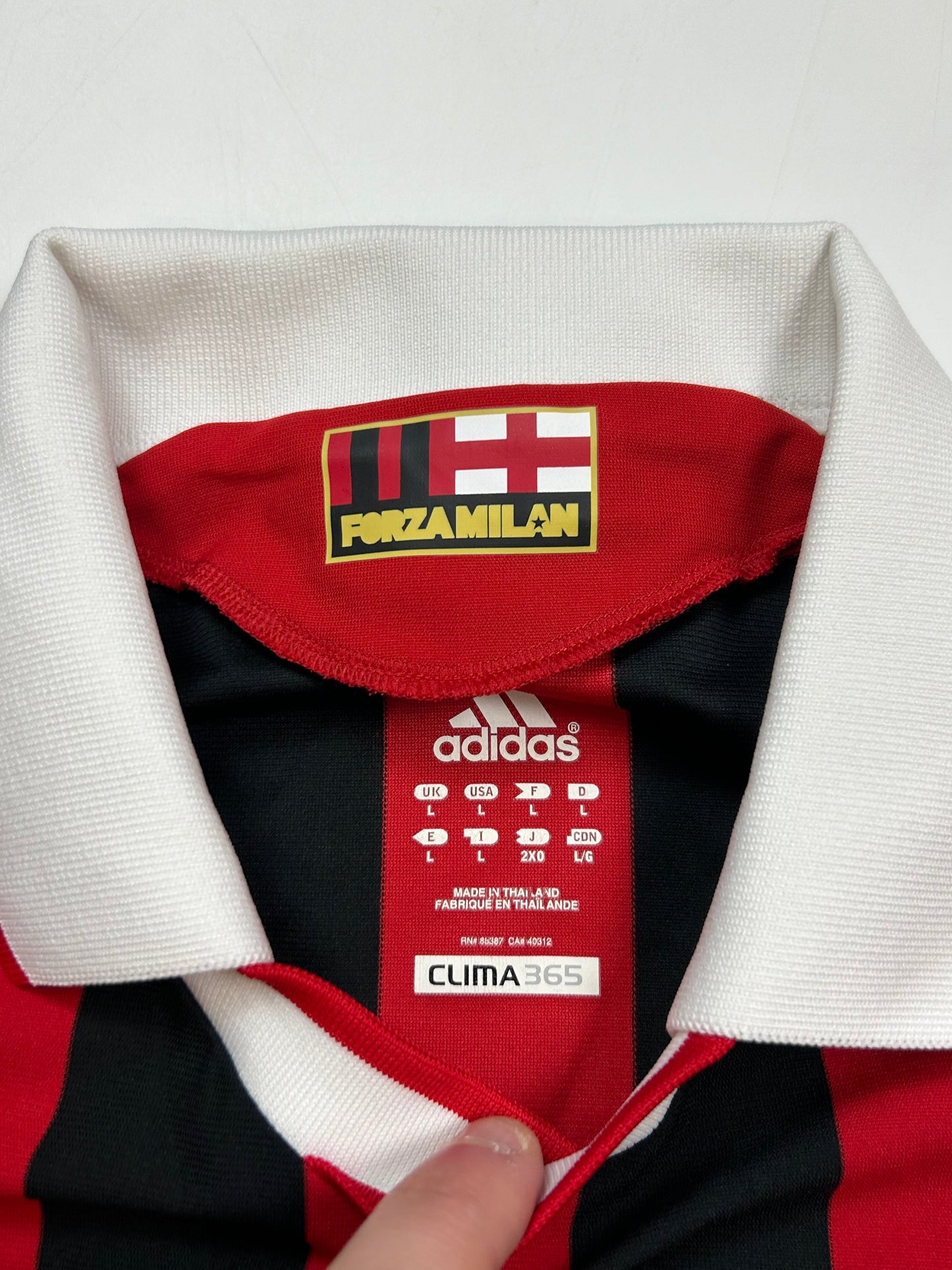 AC Milan 2009/10 Adidas l/s home football shirt (L)